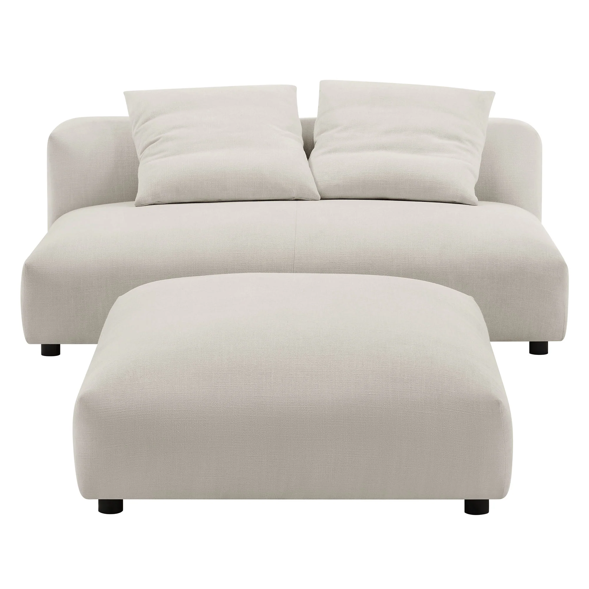 Solace Modular Upholstered Fabric Armless Loveseat and Ottoman Set by Modway - Image 12
