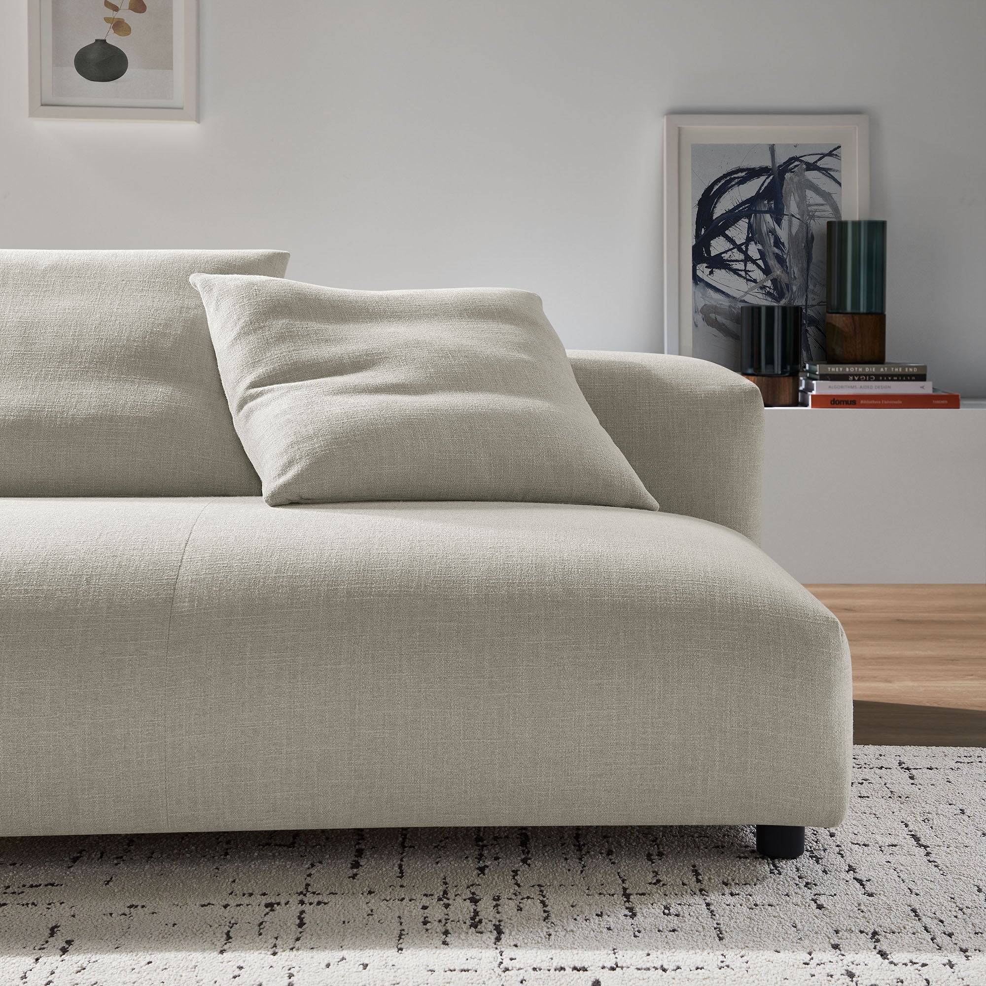 Solace Modular Upholstered Fabric Armless Loveseat by Modway - Image 15