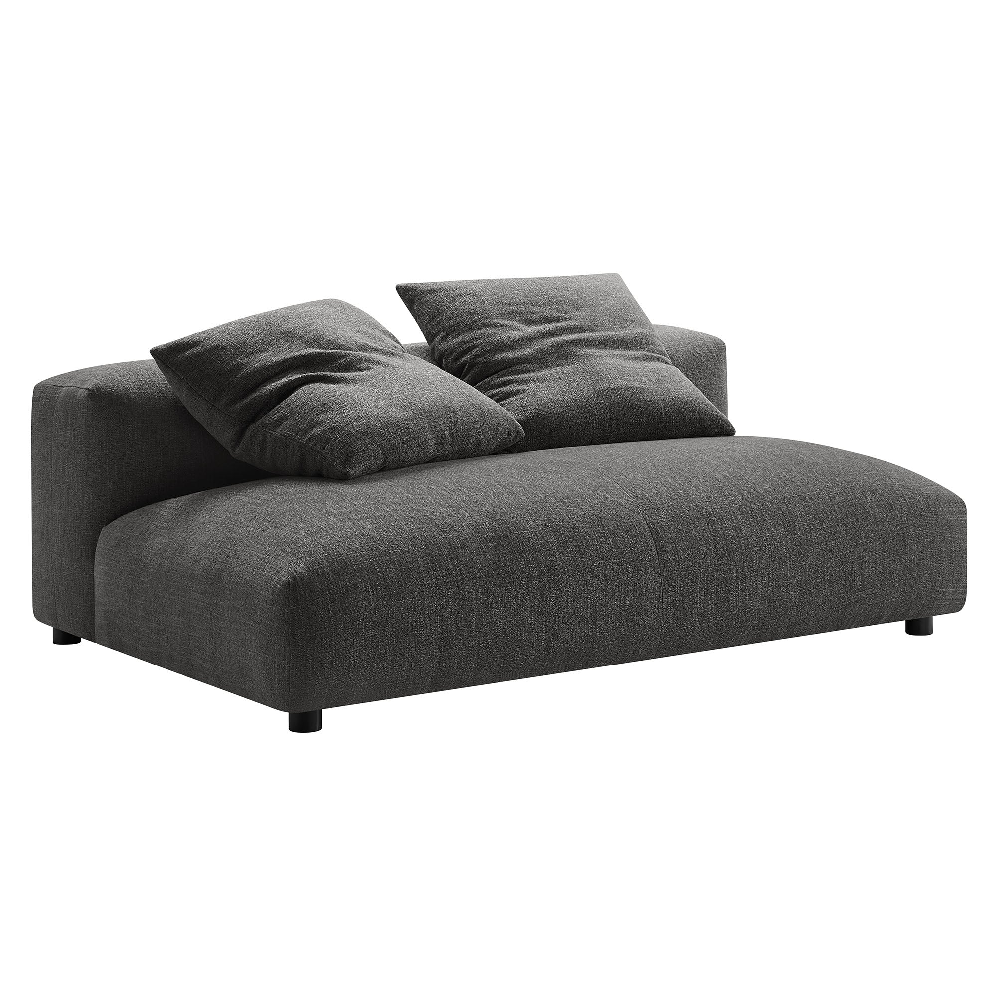 Solace Modular Upholstered Fabric Armless Loveseat by Modway - Image 2