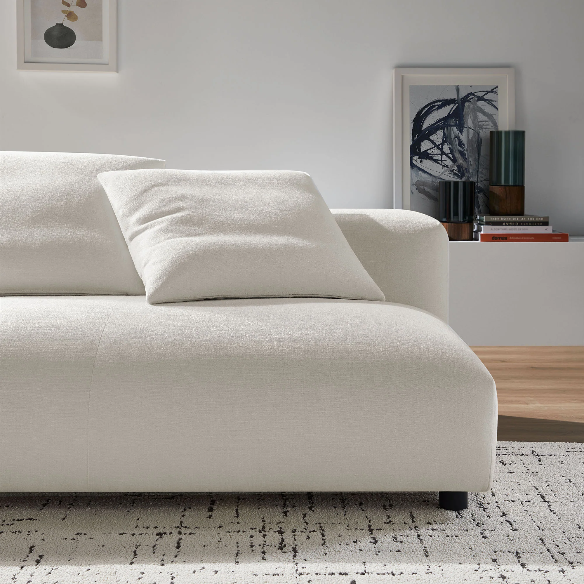 Solace Modular Upholstered Fabric Armless Loveseat by Modway - Image 24