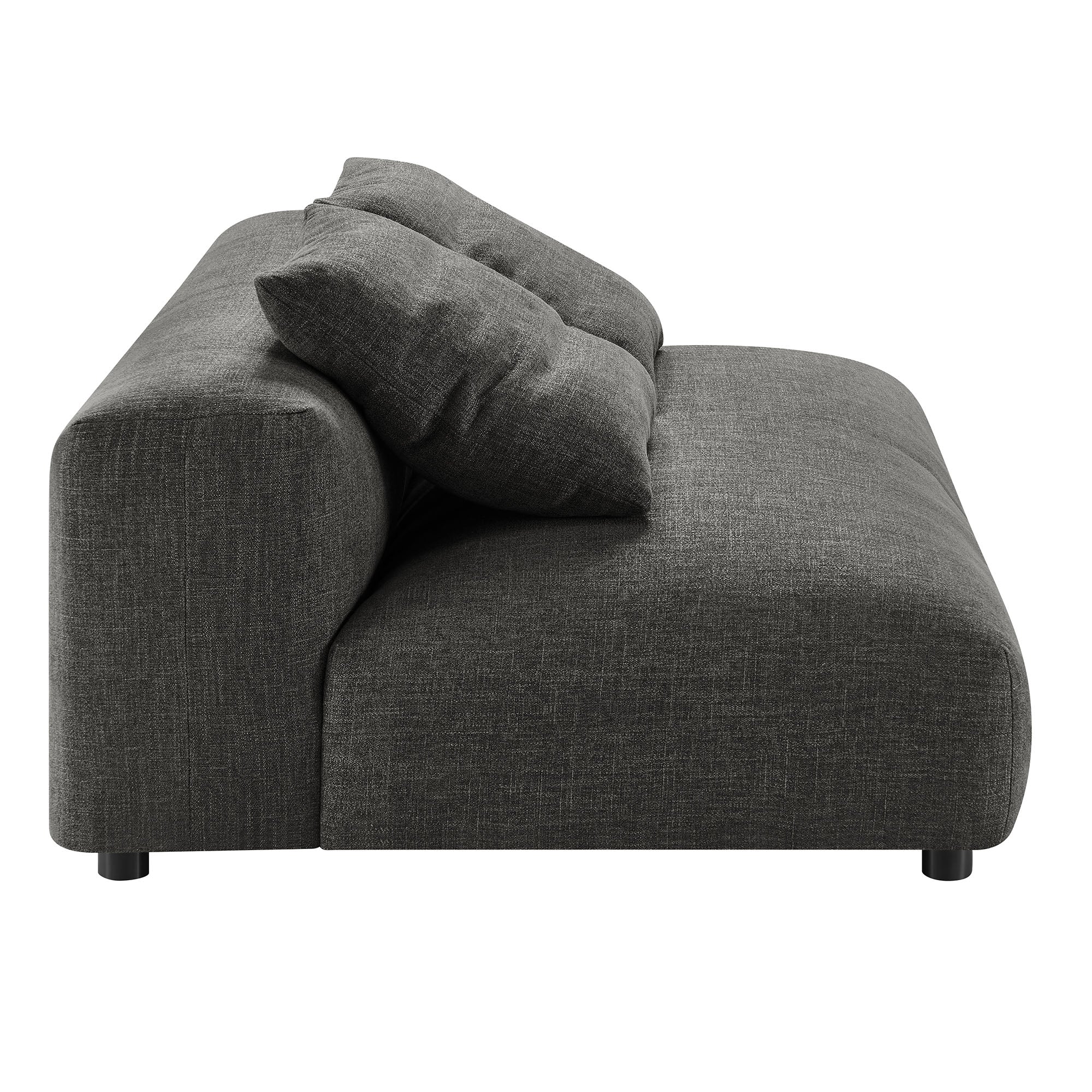 Solace Modular Upholstered Fabric Armless Loveseat by Modway - Image 3