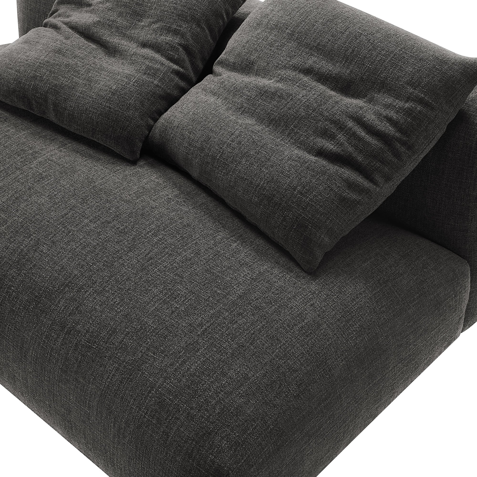 Solace Modular Upholstered Fabric Armless Loveseat by Modway - Image 6