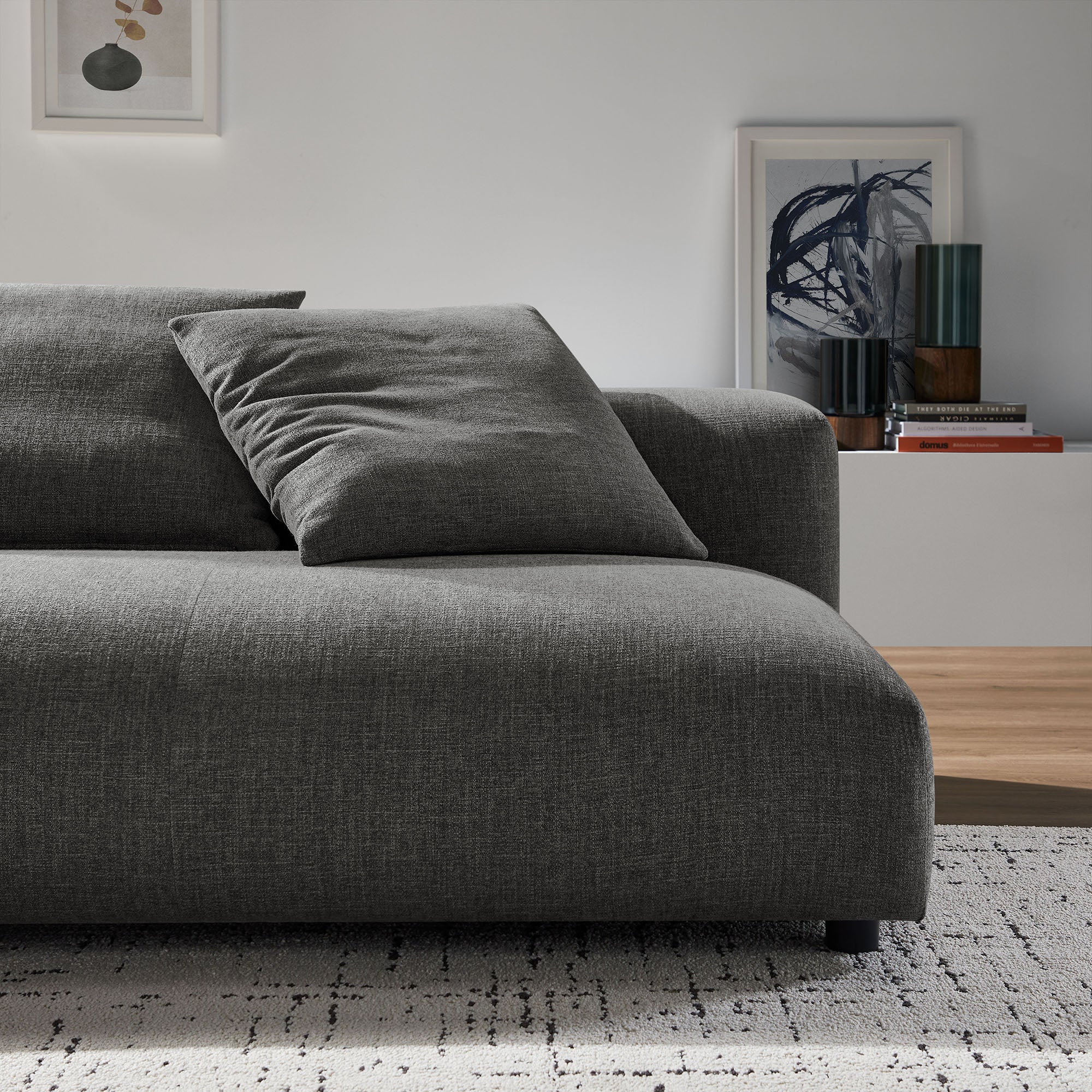 Solace Modular Upholstered Fabric Armless Loveseat by Modway - Image 7