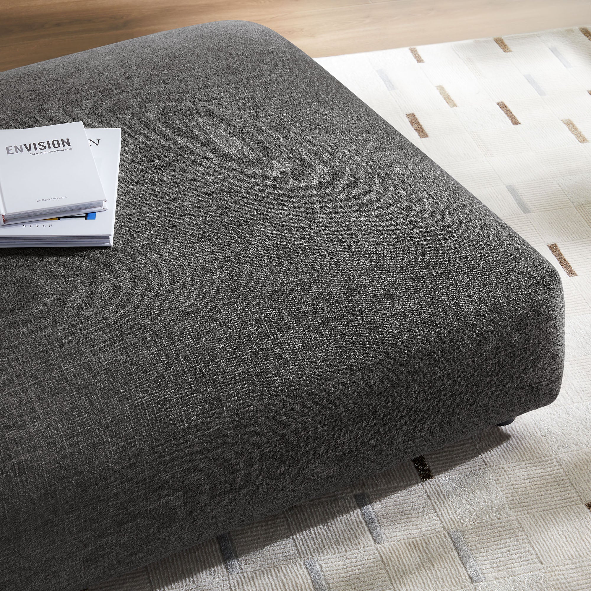 Solace Modular Upholstered Fabric Ottoman by Modway - Image 5