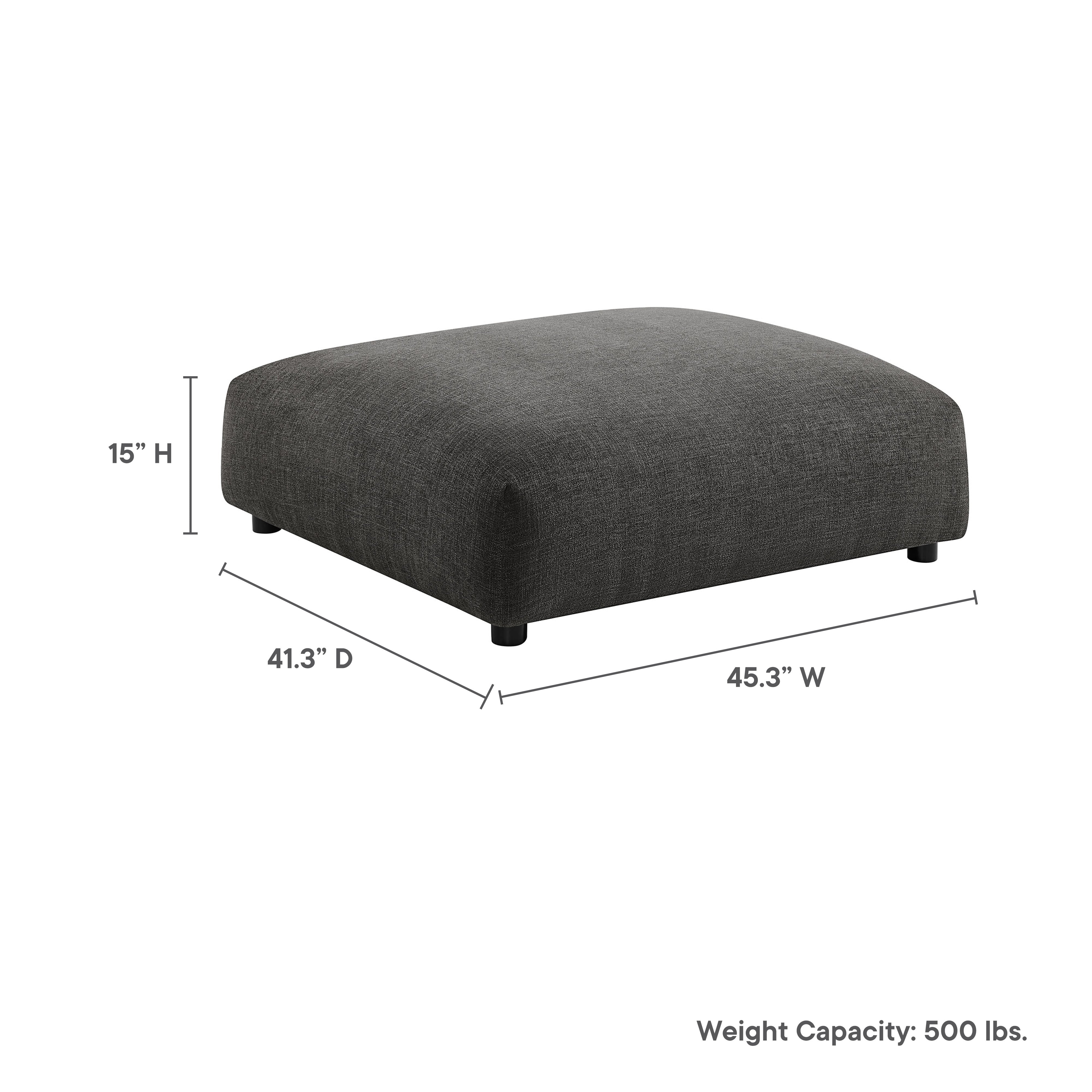 Solace Modular Upholstered Fabric Ottoman by Modway - Image 7