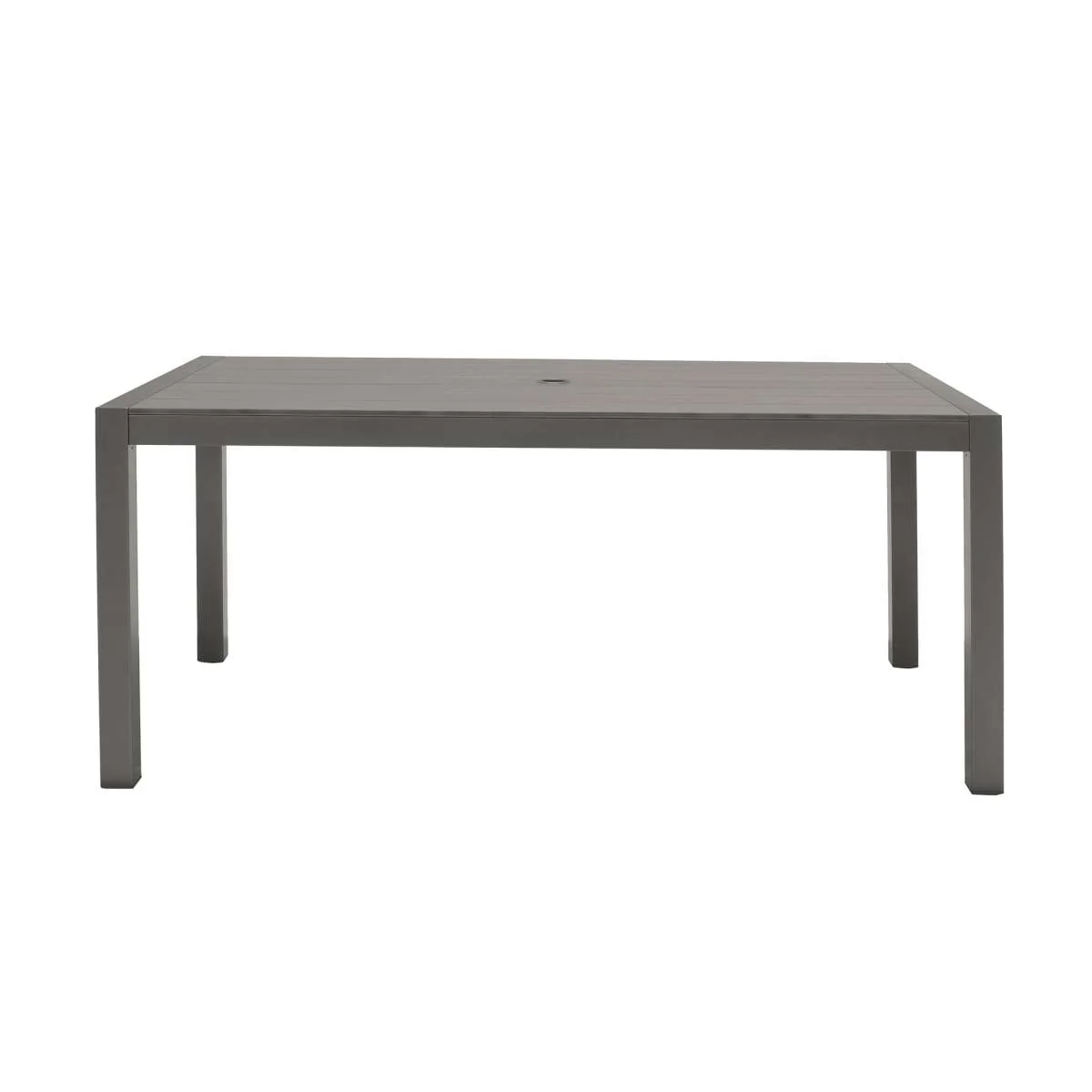 Solana 5 piece Outdoor Aluminum Dining Set in Cosmos Grey Finish with Wood Top By Armen Living - Image 6