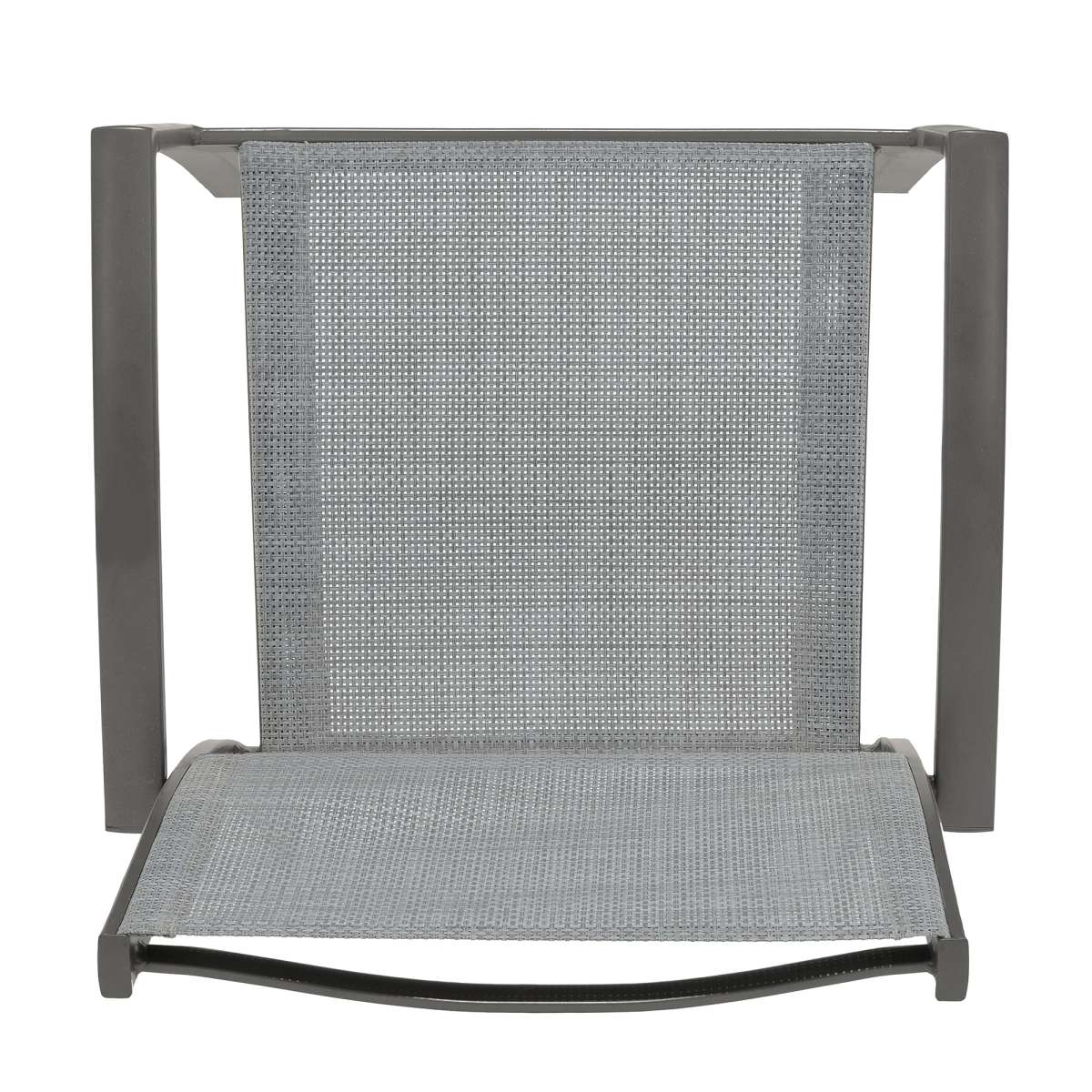 Solana 5 piece Outdoor Aluminum Dining Set in Cosmos Grey Finish with Wood Top By Armen Living - Image 7