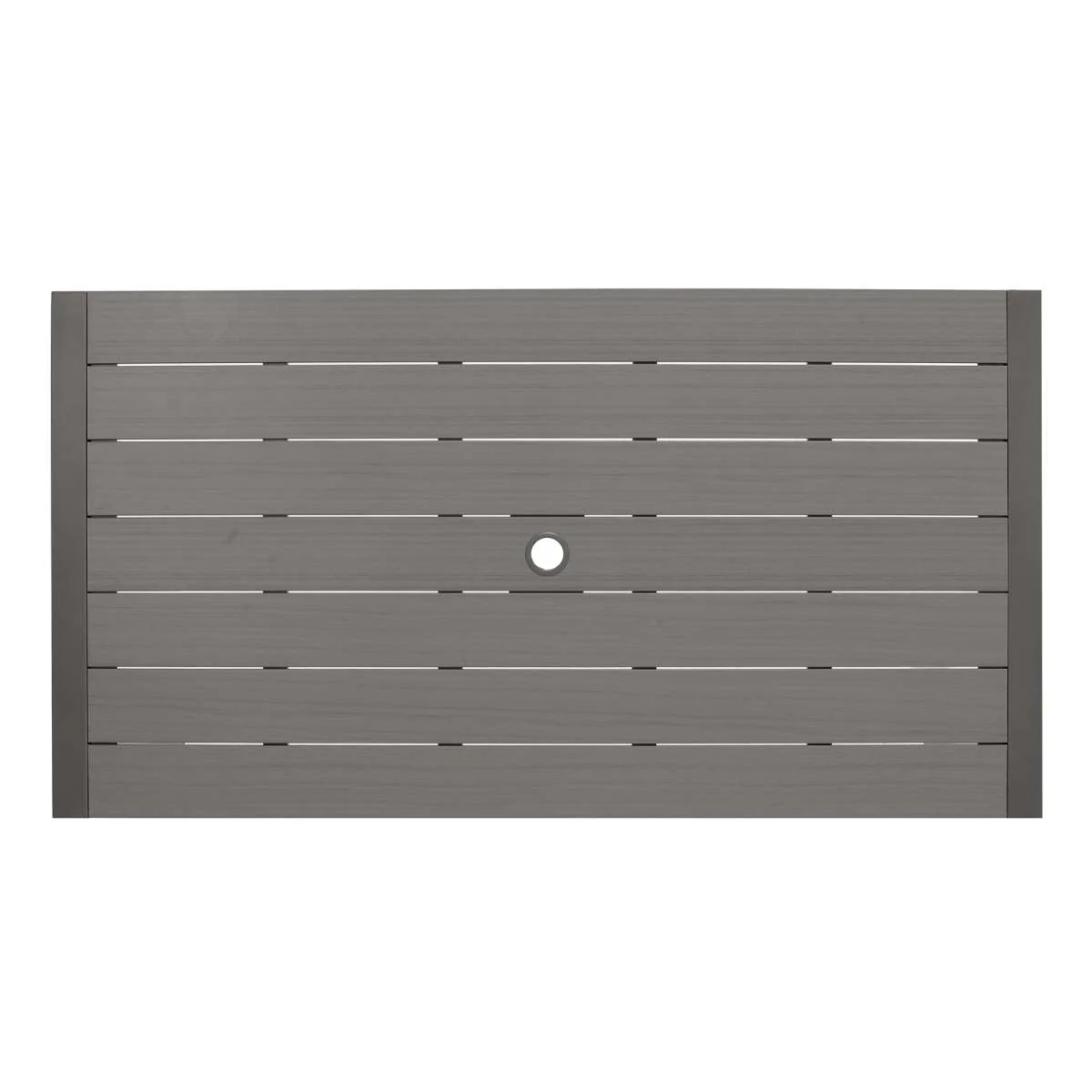 Solana 5 piece Outdoor Aluminum Dining Set in Cosmos Grey Finish with Wood Top By Armen Living - Image 8