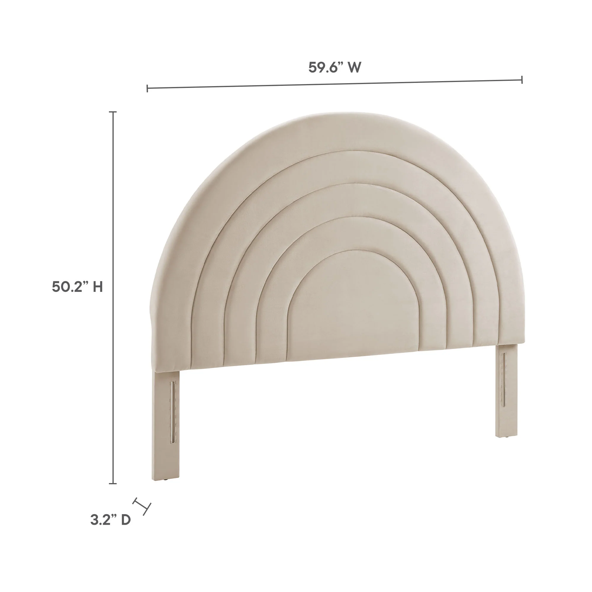 Solana Arched Performance Velvet Full Headboard by Modway - Image 7