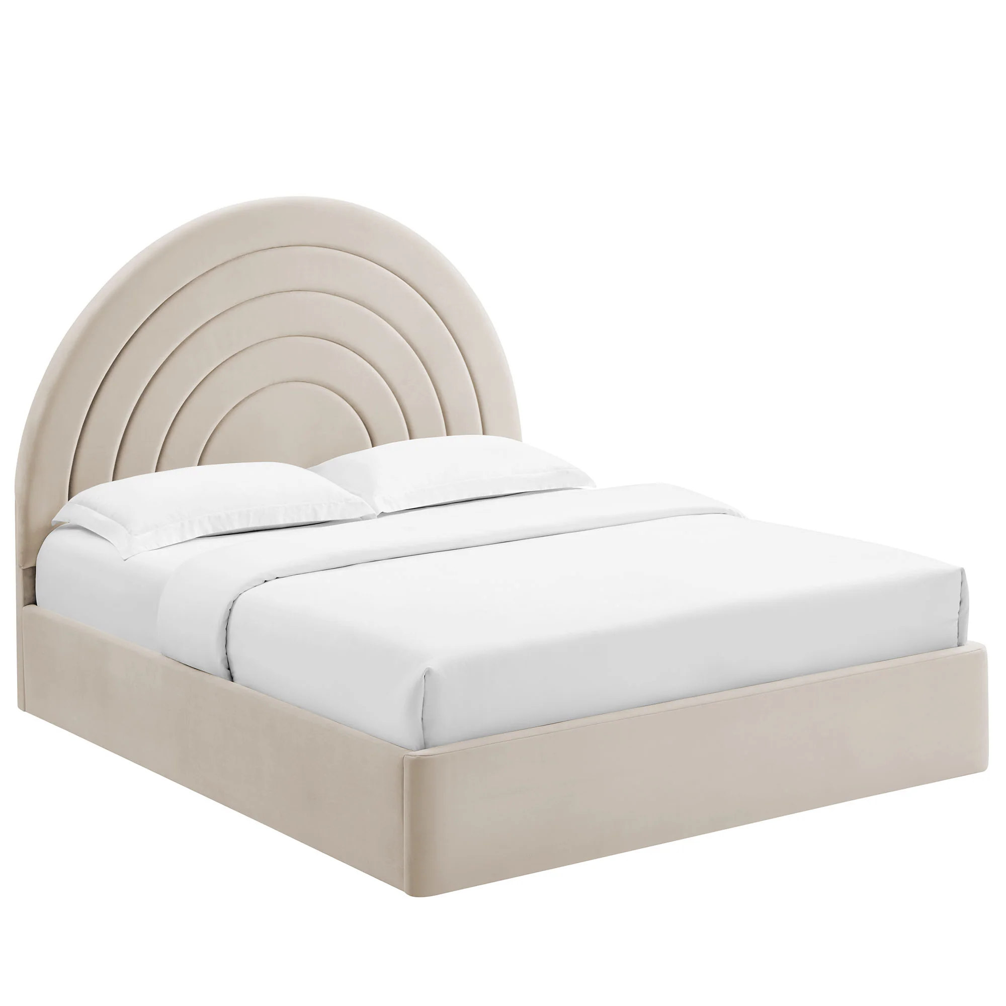 Solana Arched Performance Velvet Full Platform Bed by Modway - Image 2