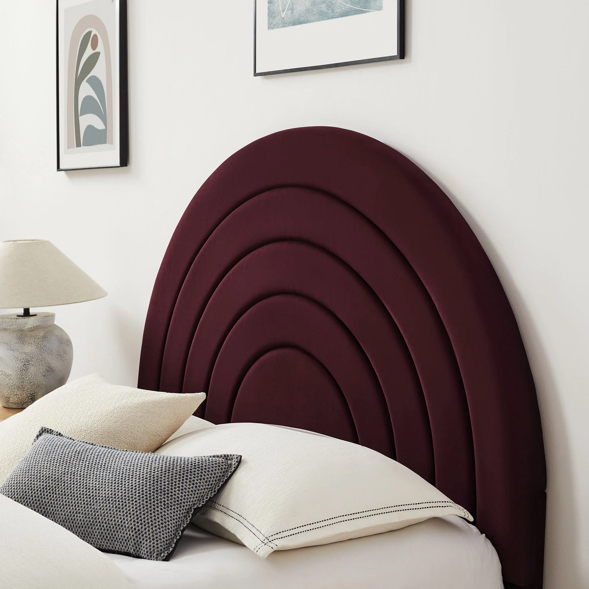 Solana Arched Performance Velvet Full Platform Bed by Modway - Image 33