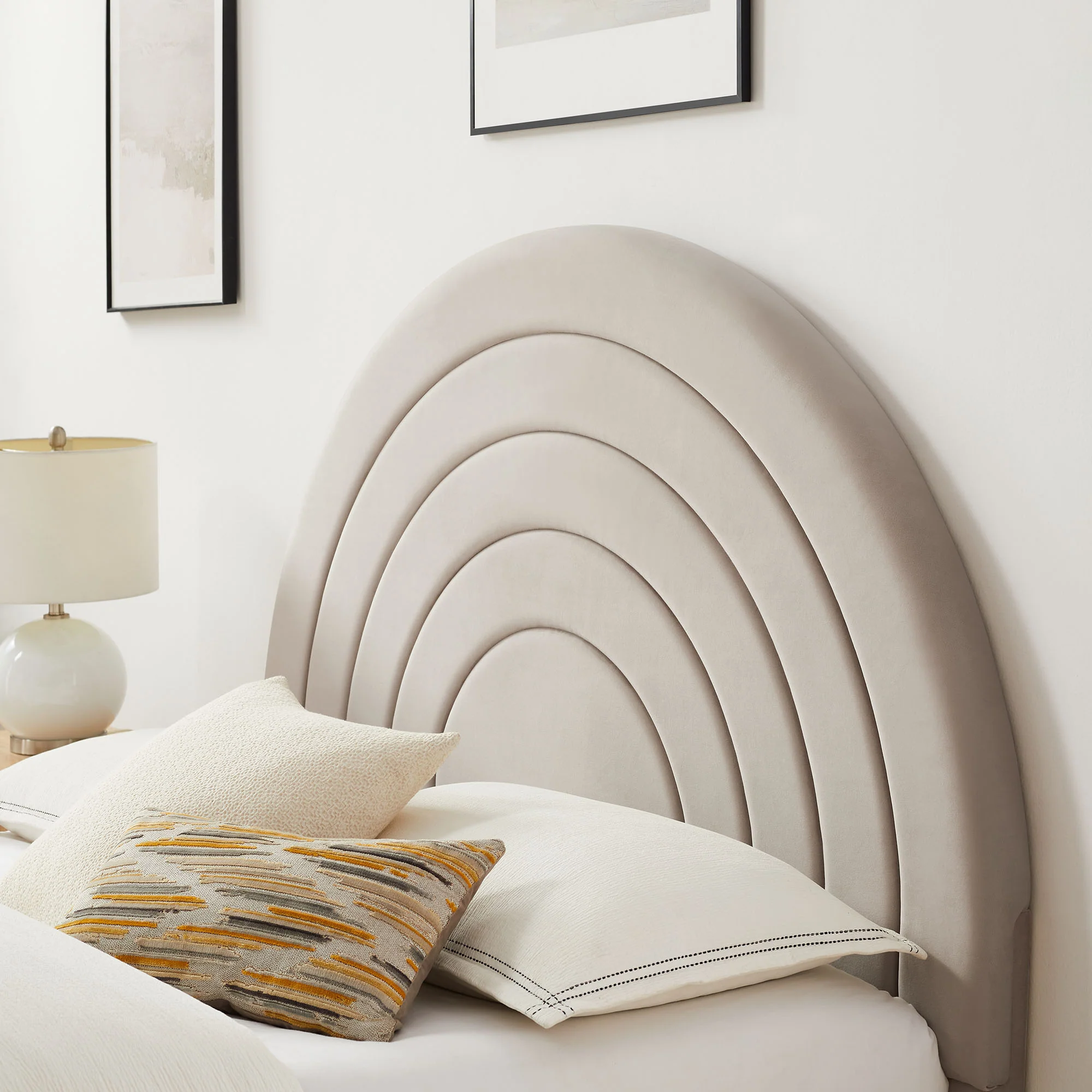 Solana Arched Performance Velvet Full Platform Bed by Modway - Image 7