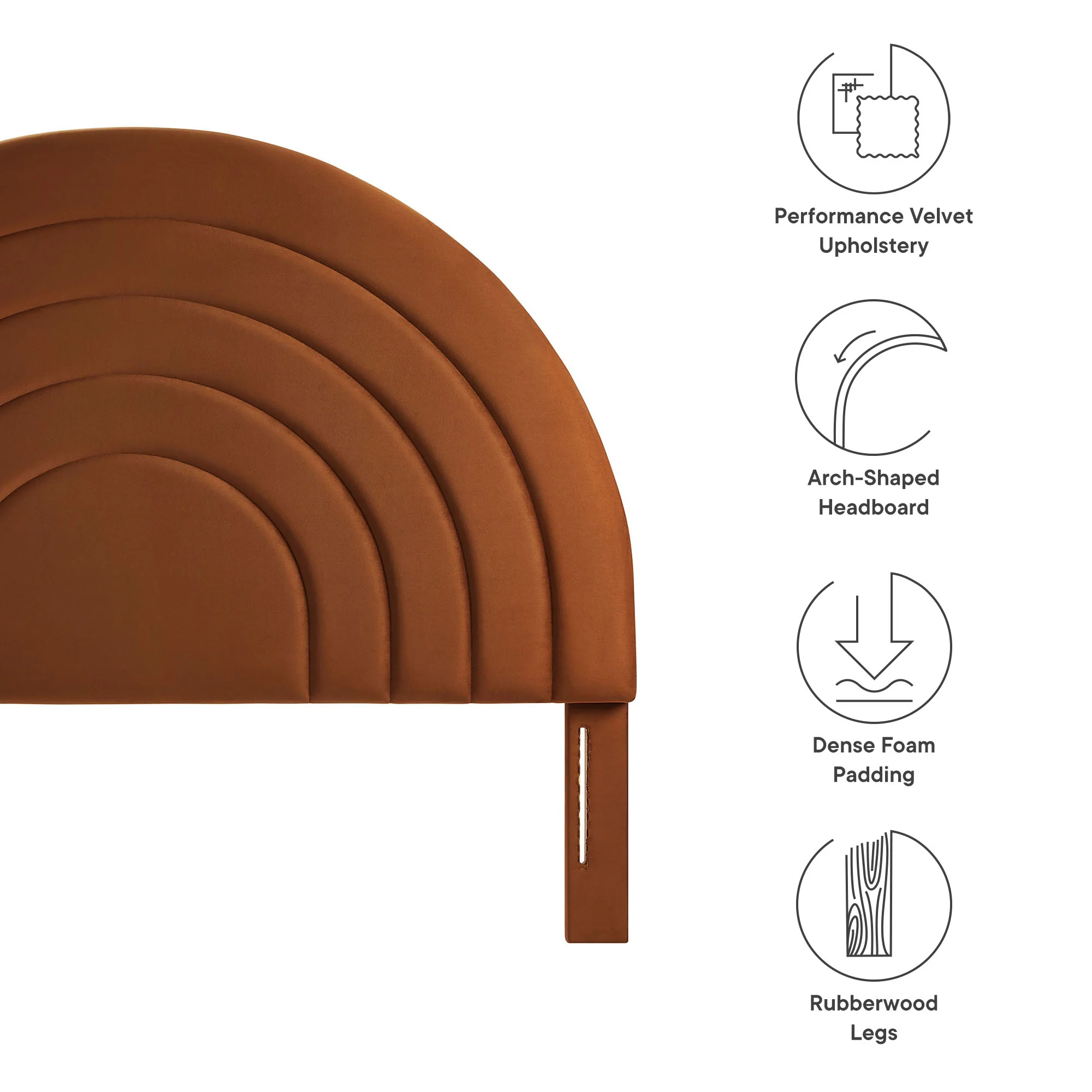 Solana Arched Performance Velvet King Headboard by Modway - Image 34
