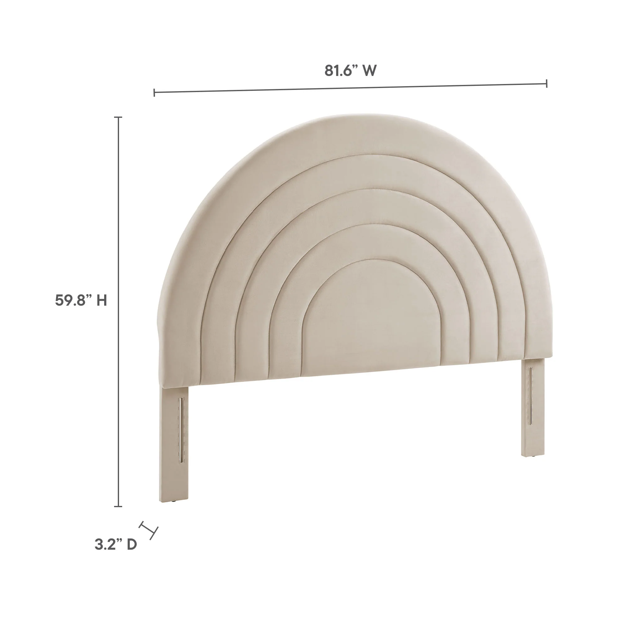 Solana Arched Performance Velvet King Headboard by Modway - Image 7