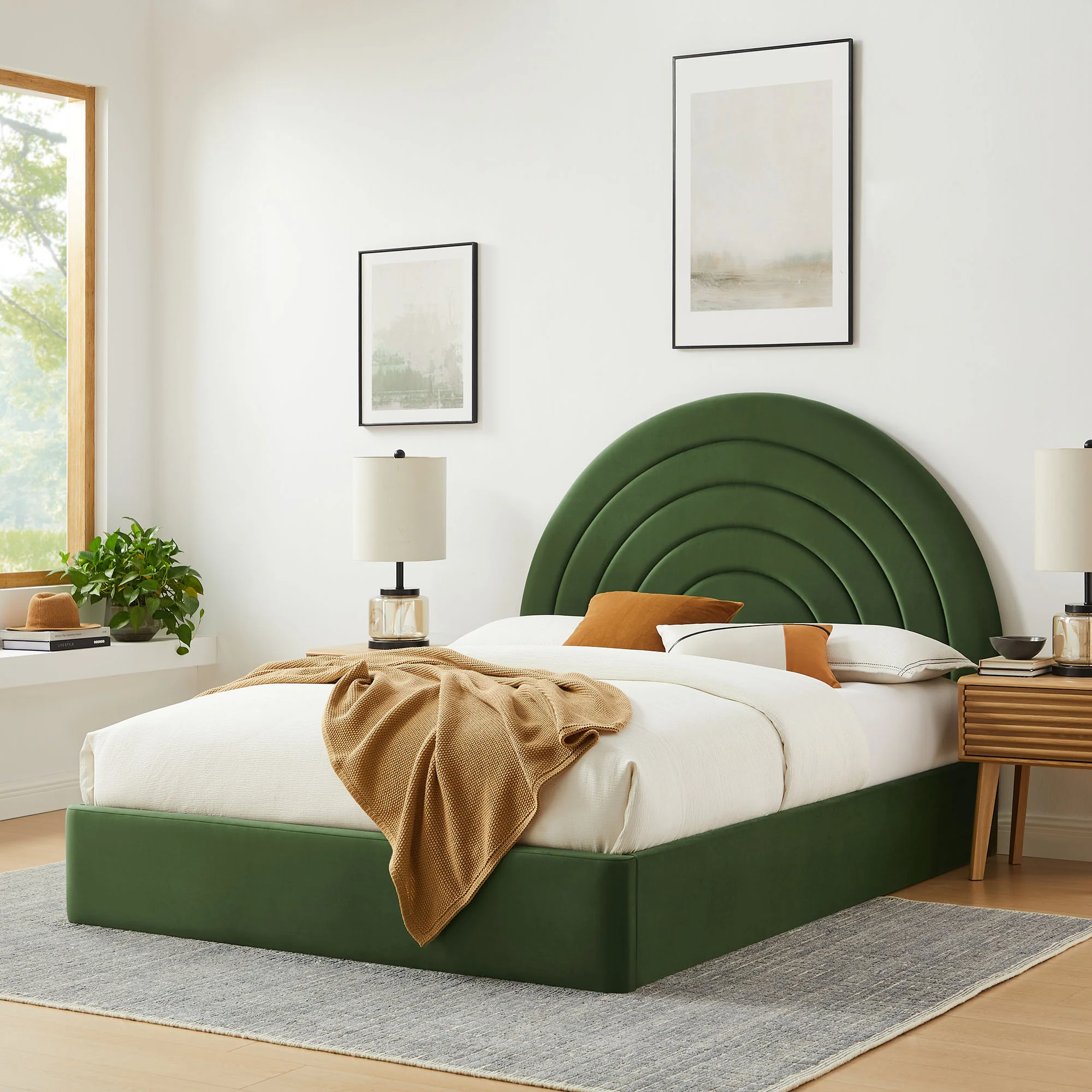 Solana Arched Performance Velvet King Platform Bed by Modway - Image 25