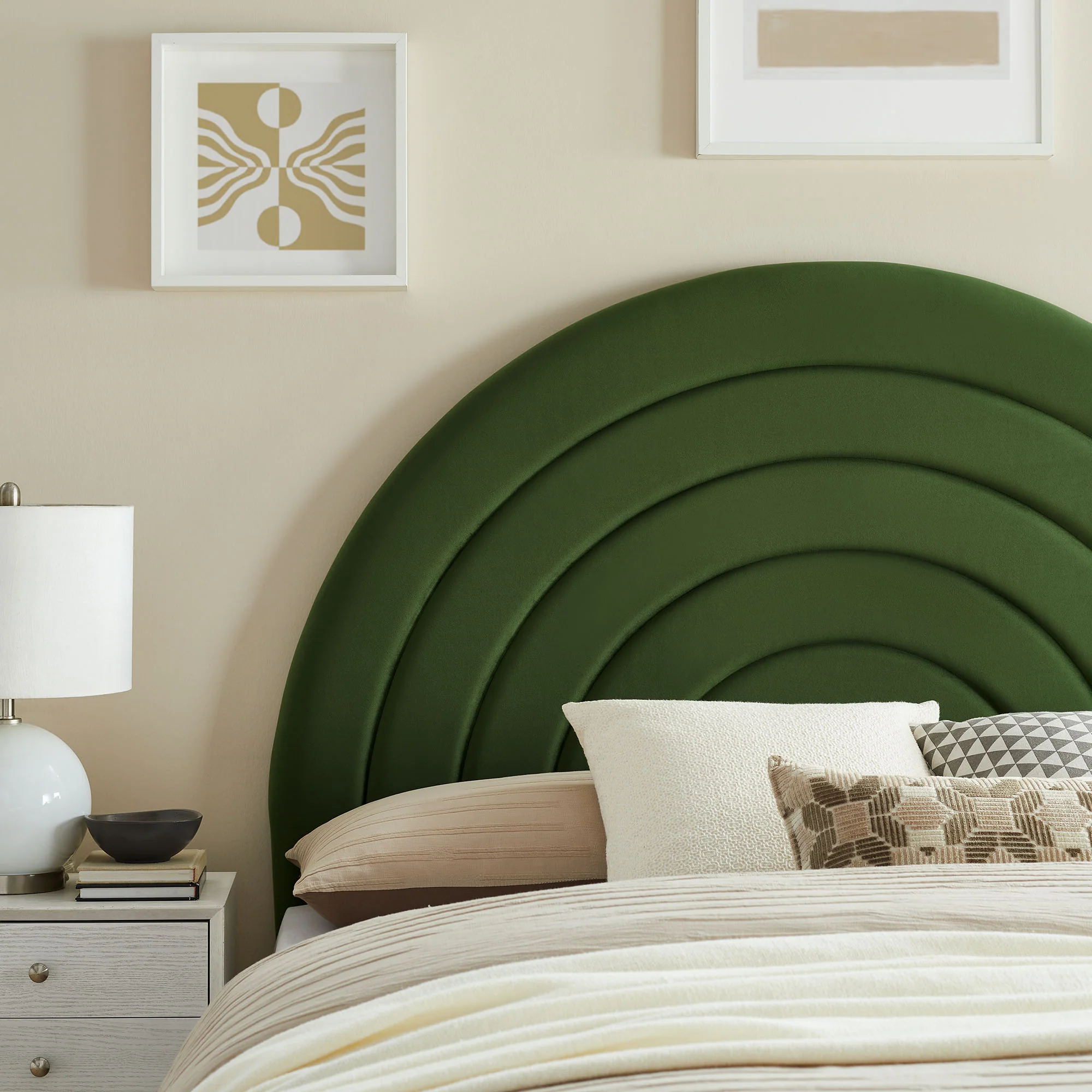 Solana Arched Performance Velvet Queen Headboard by Modway - Image 18