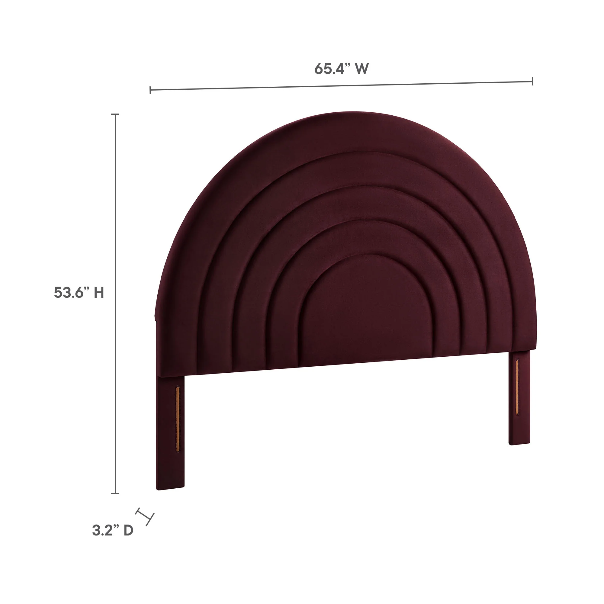 Solana Arched Performance Velvet Queen Headboard by Modway - Image 28
