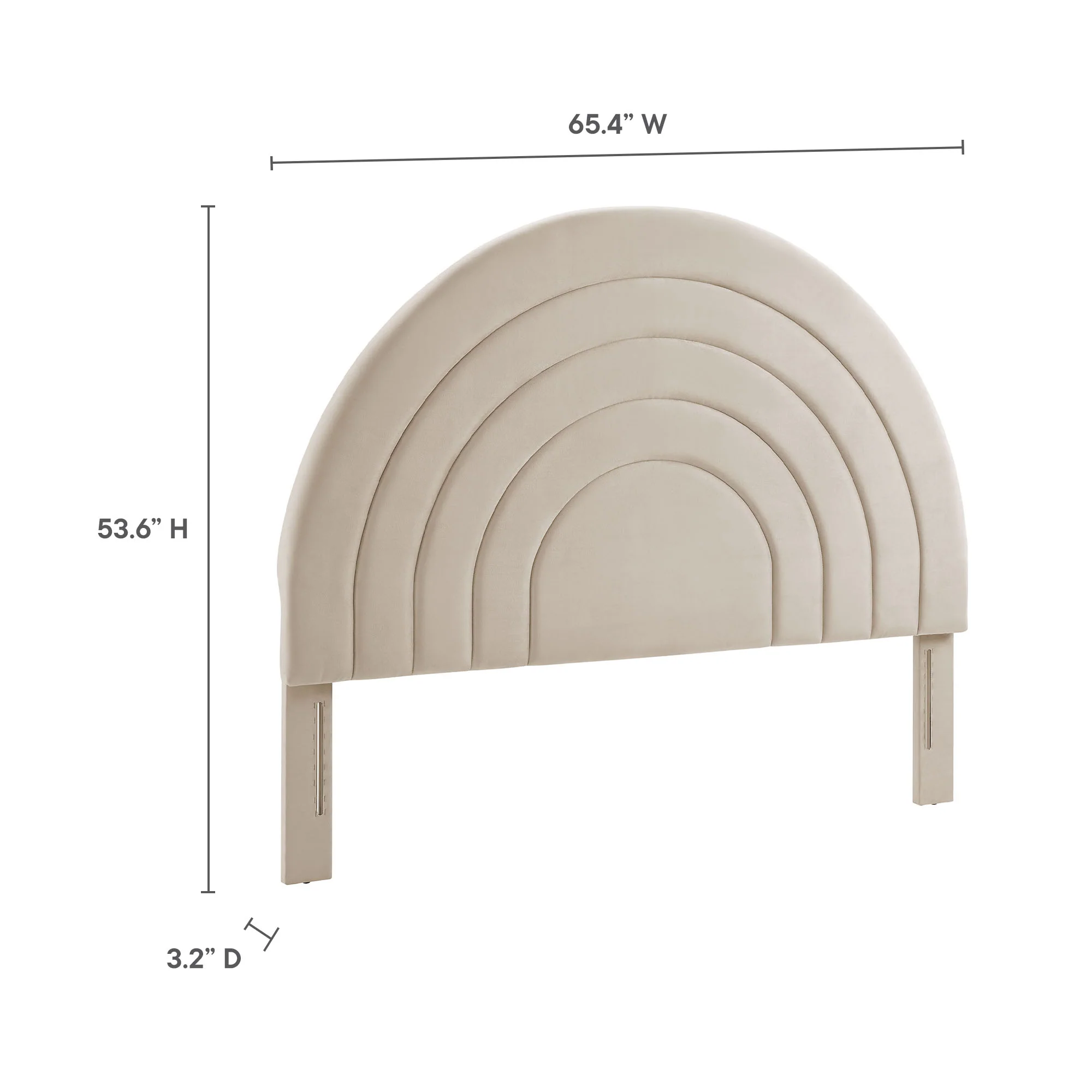 Solana Arched Performance Velvet Queen Headboard by Modway - Image 7