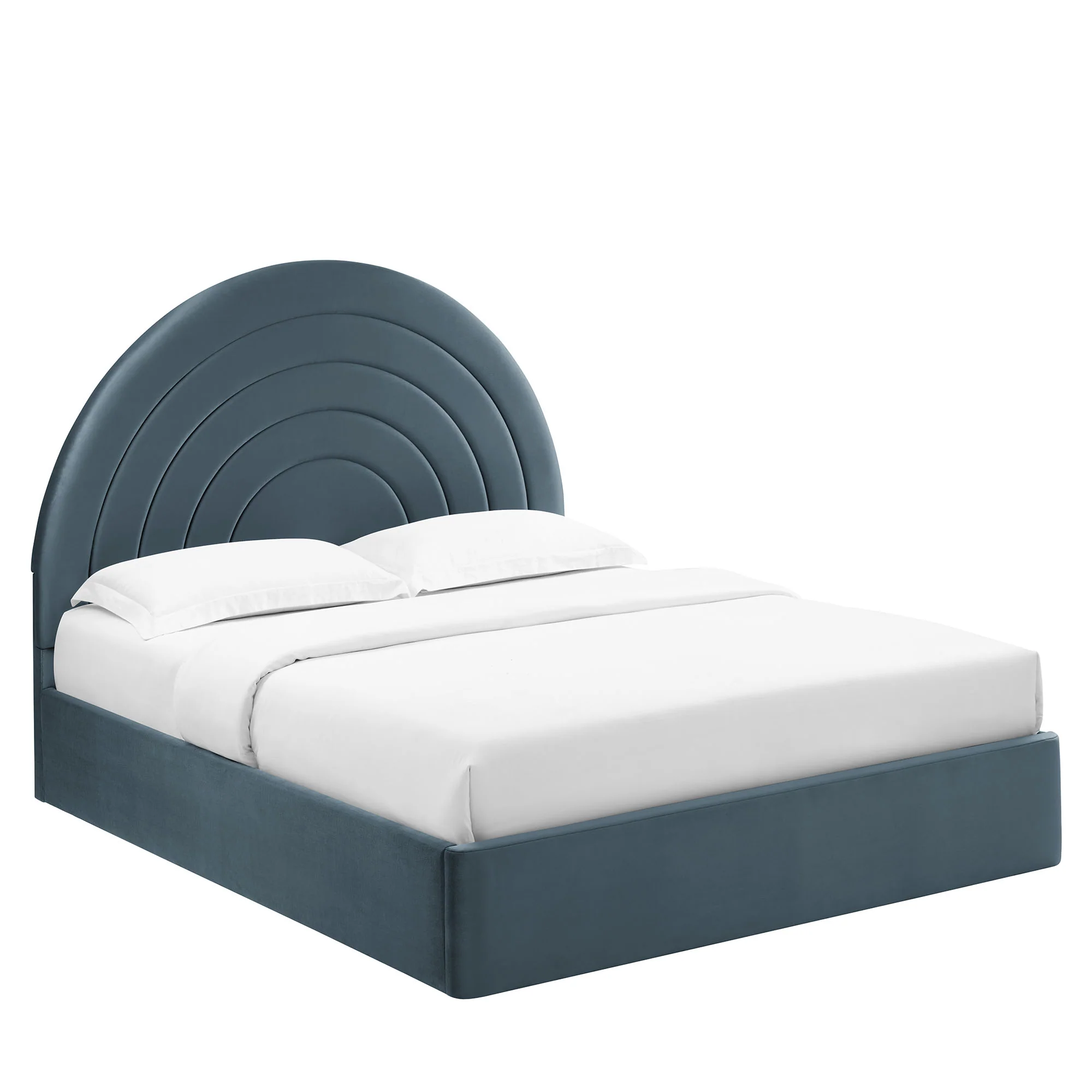 Solana Arched Performance Velvet Queen Platform Bed by Modway - Image 10