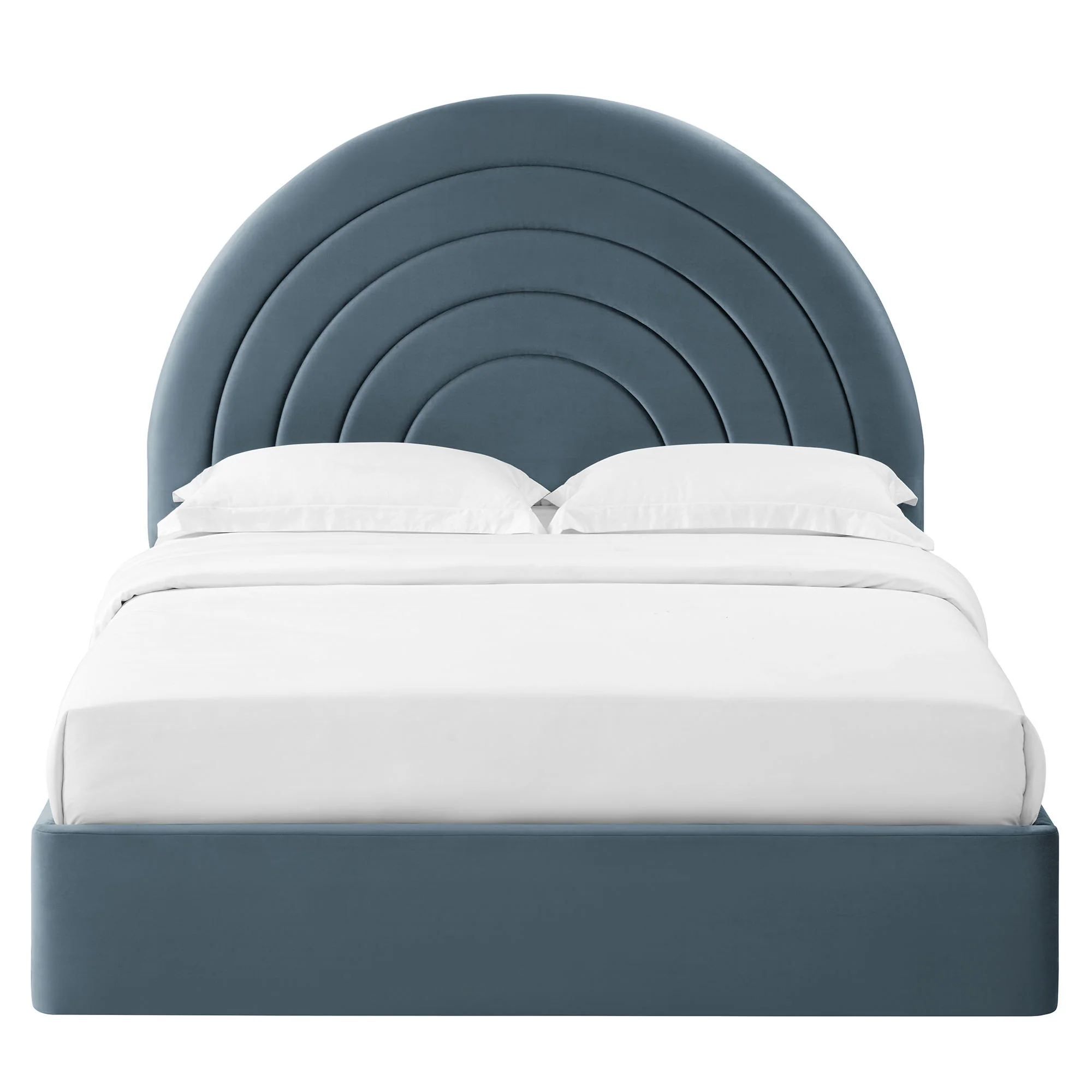 Solana Arched Performance Velvet Queen Platform Bed by Modway - Image 13