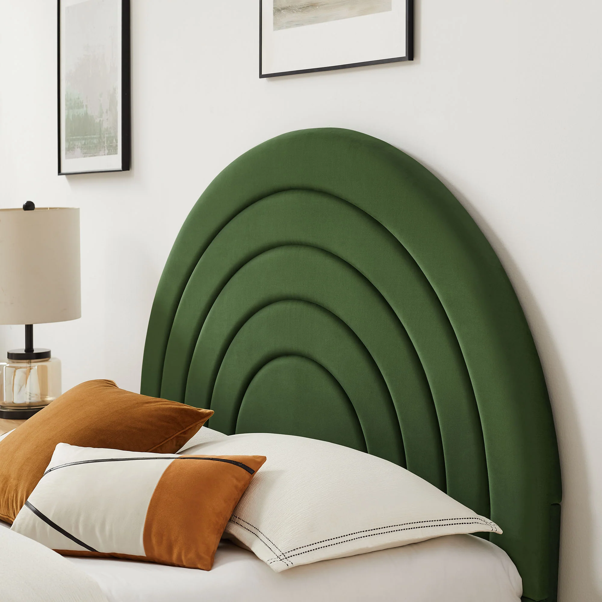 Solana Arched Performance Velvet Queen Platform Bed by Modway - Image 24
