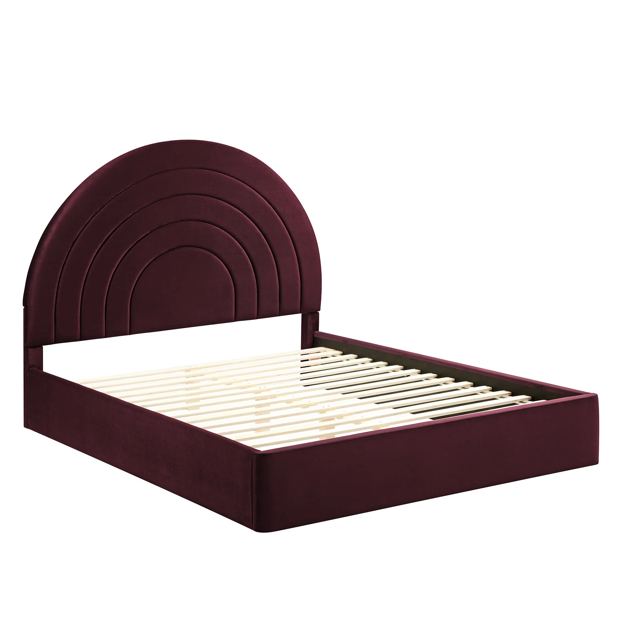 Solana Arched Performance Velvet Queen Platform Bed by Modway - Image 29