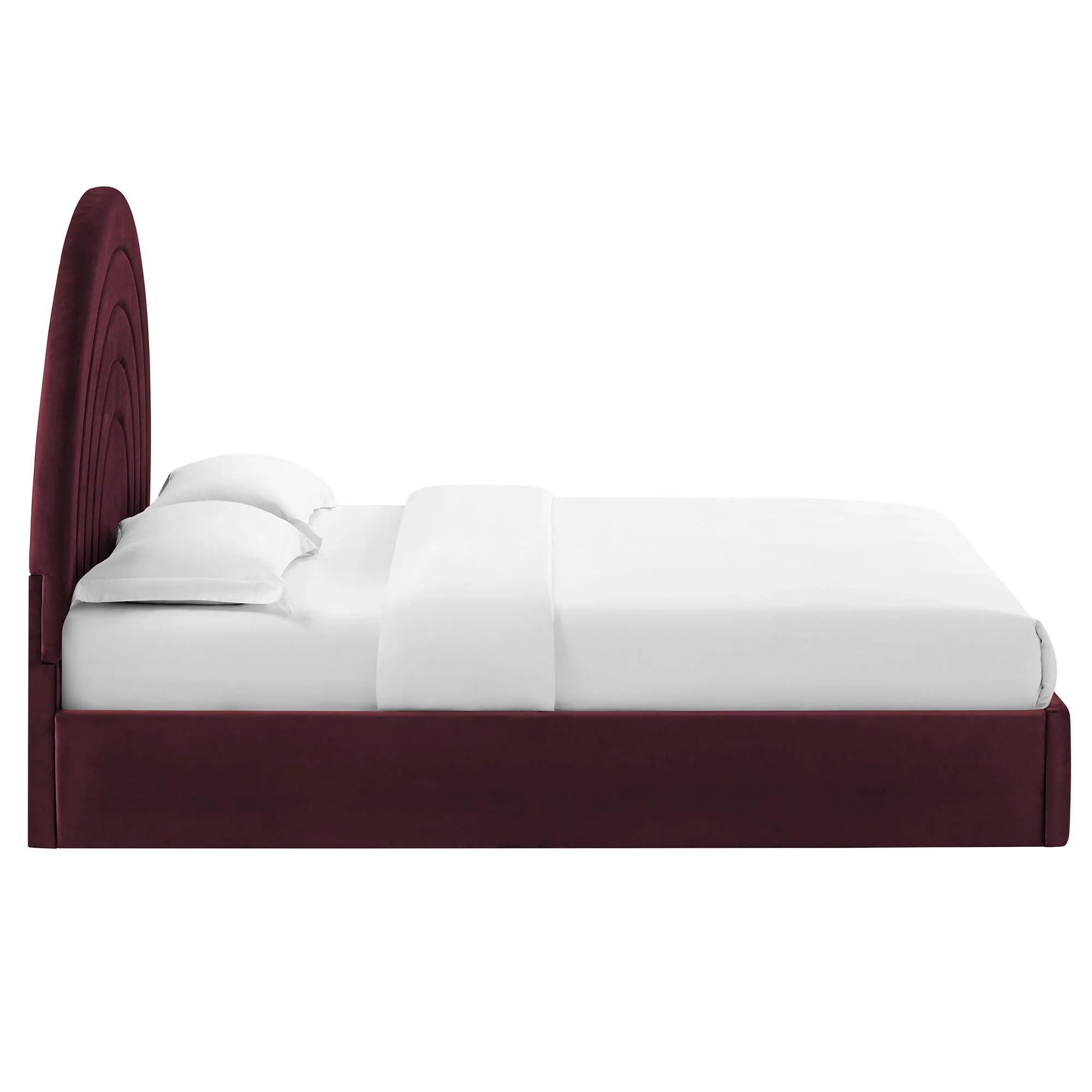 Solana Arched Performance Velvet Queen Platform Bed by Modway - Image 30