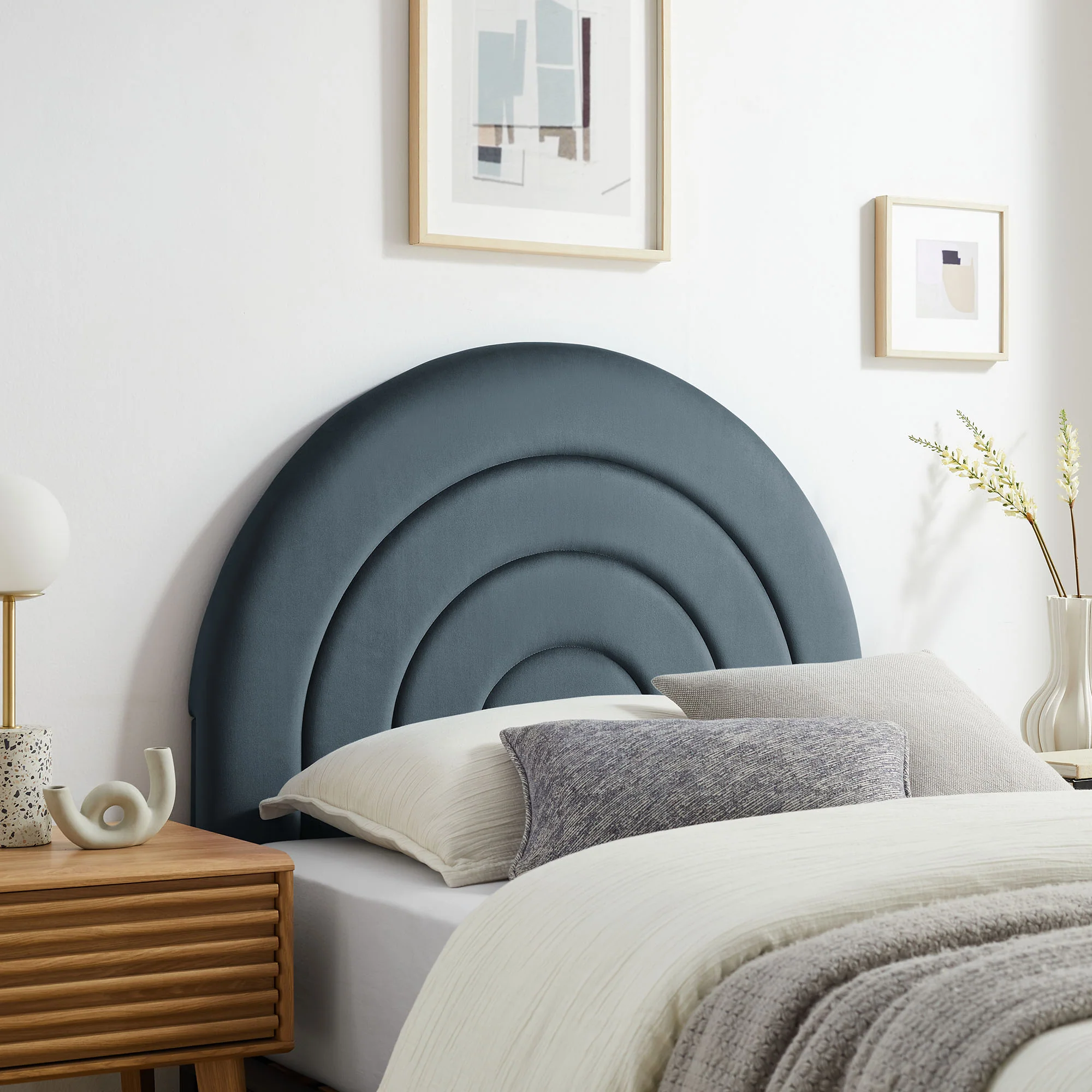 Solana Arched Performance Velvet Twin Headboard by Modway - Image 12