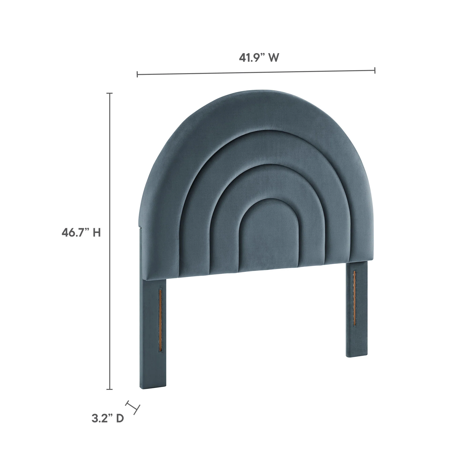 Solana Arched Performance Velvet Twin Headboard by Modway - Image 14