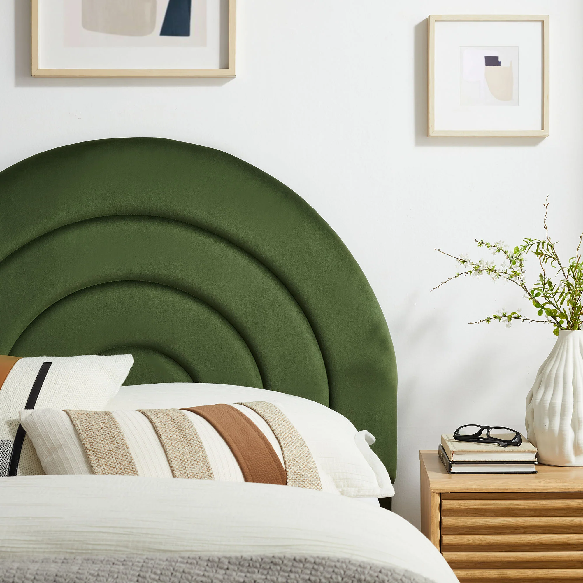 Solana Arched Performance Velvet Twin Headboard by Modway - Image 18
