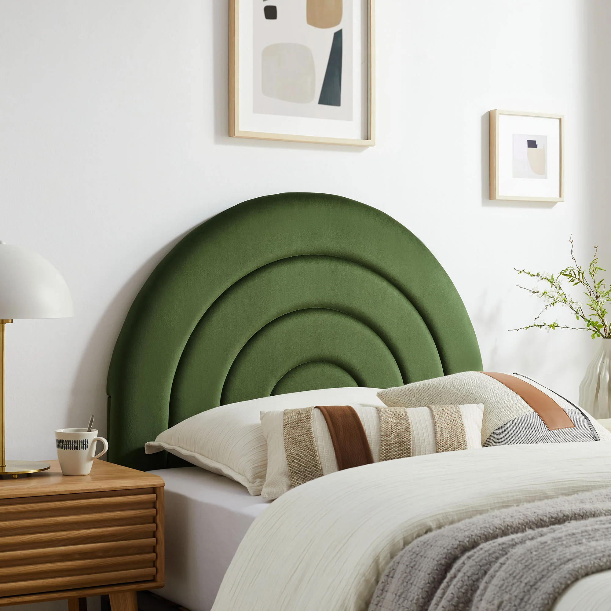Solana Arched Performance Velvet Twin Headboard by Modway - Image 19