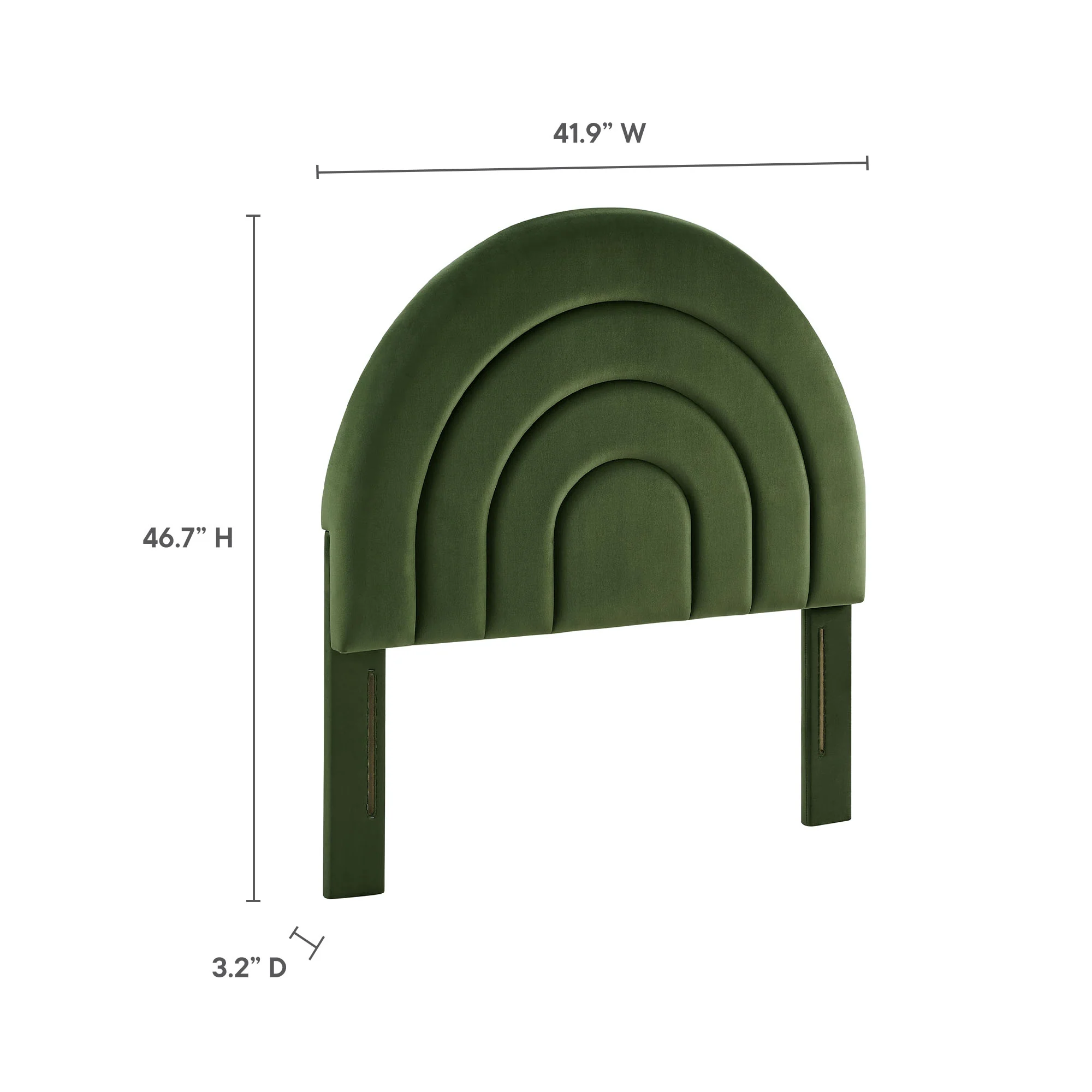 Solana Arched Performance Velvet Twin Headboard by Modway - Image 21