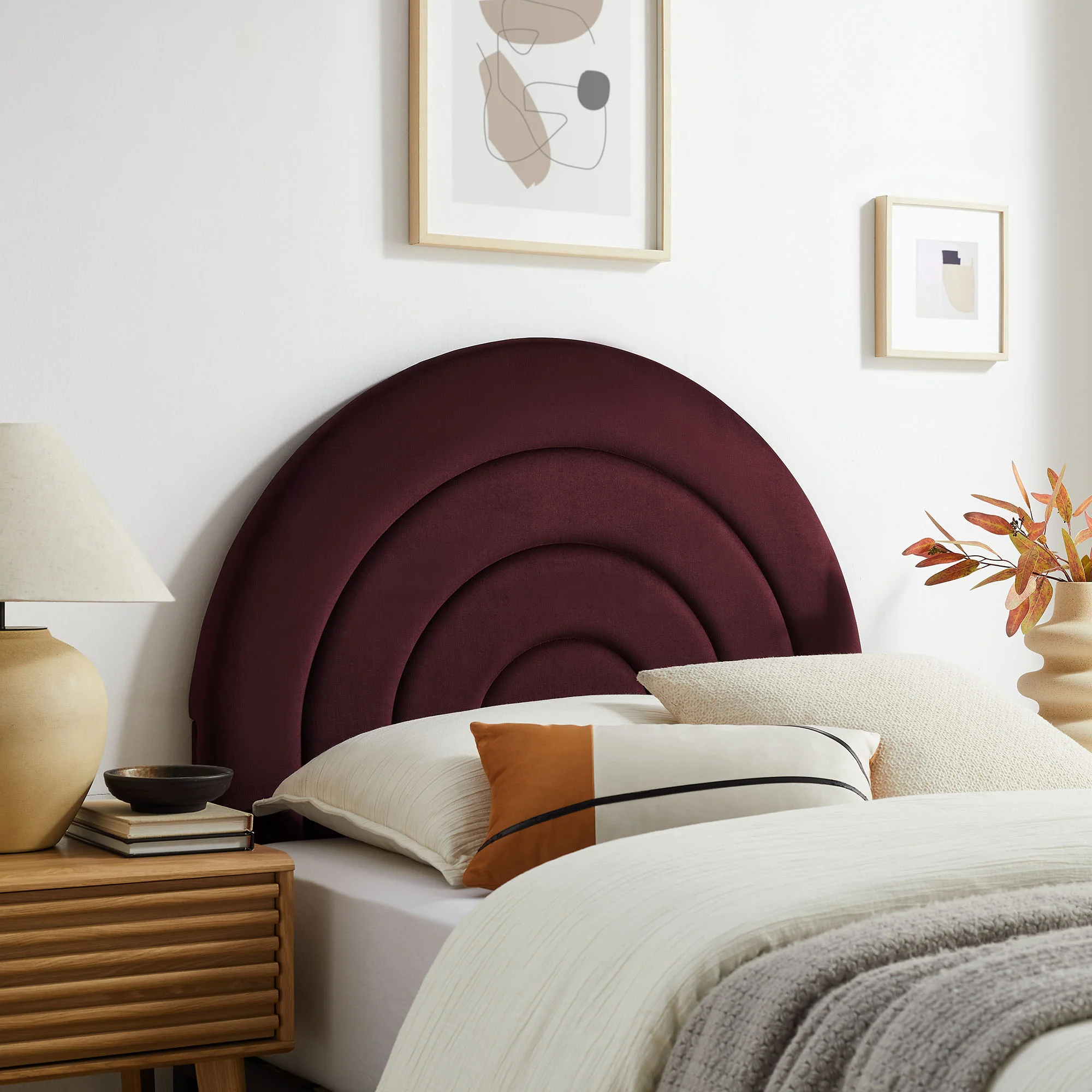 Solana Arched Performance Velvet Twin Headboard by Modway - Image 26