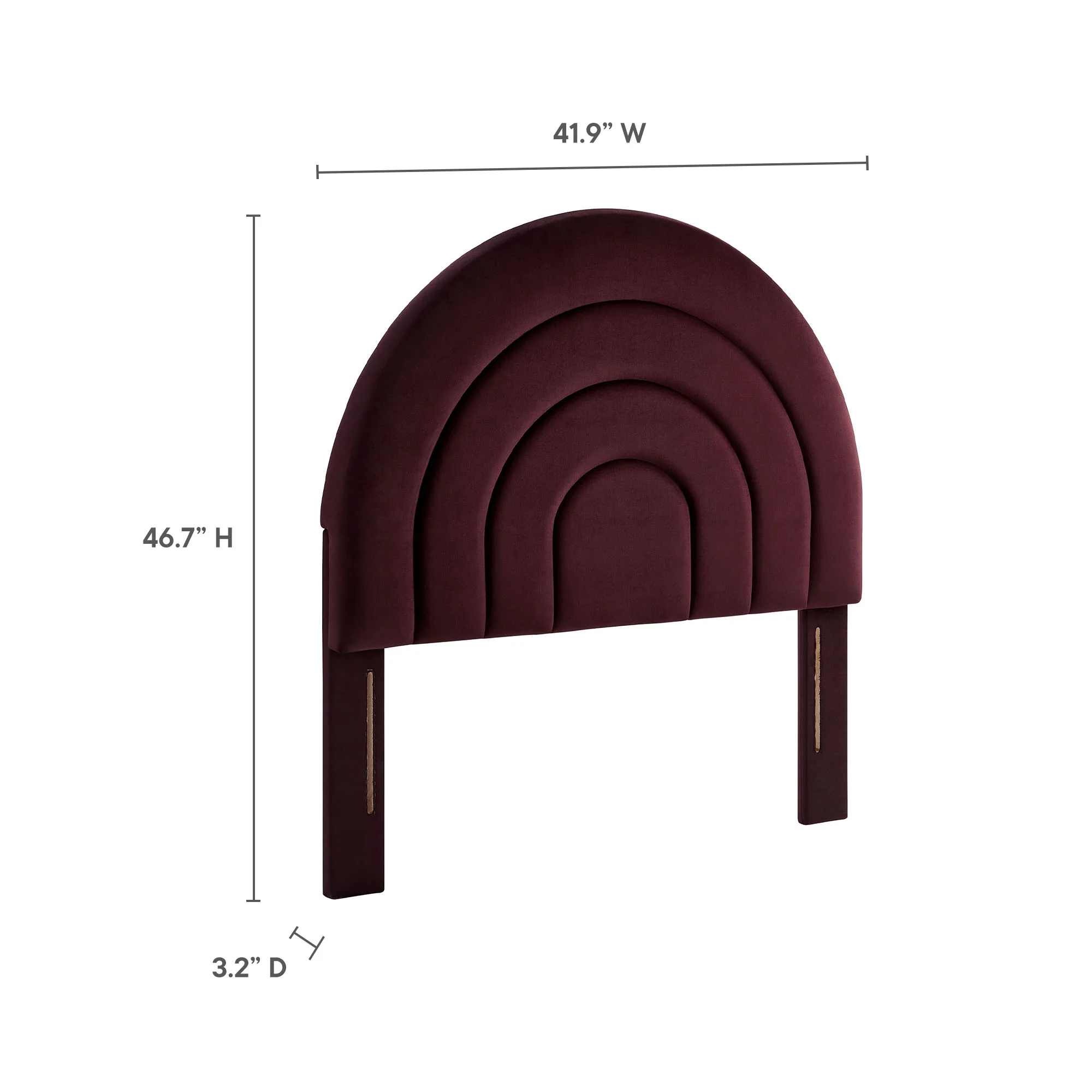 Solana Arched Performance Velvet Twin Headboard by Modway - Image 28