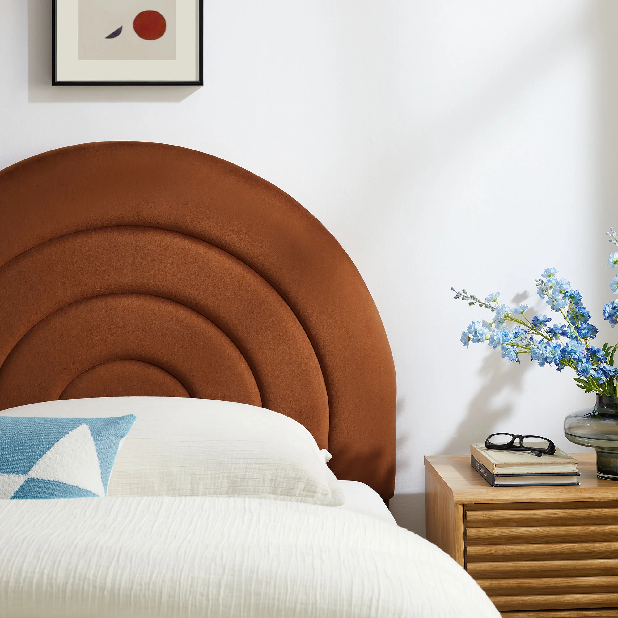 Solana Arched Performance Velvet Twin Headboard by Modway - Image 32