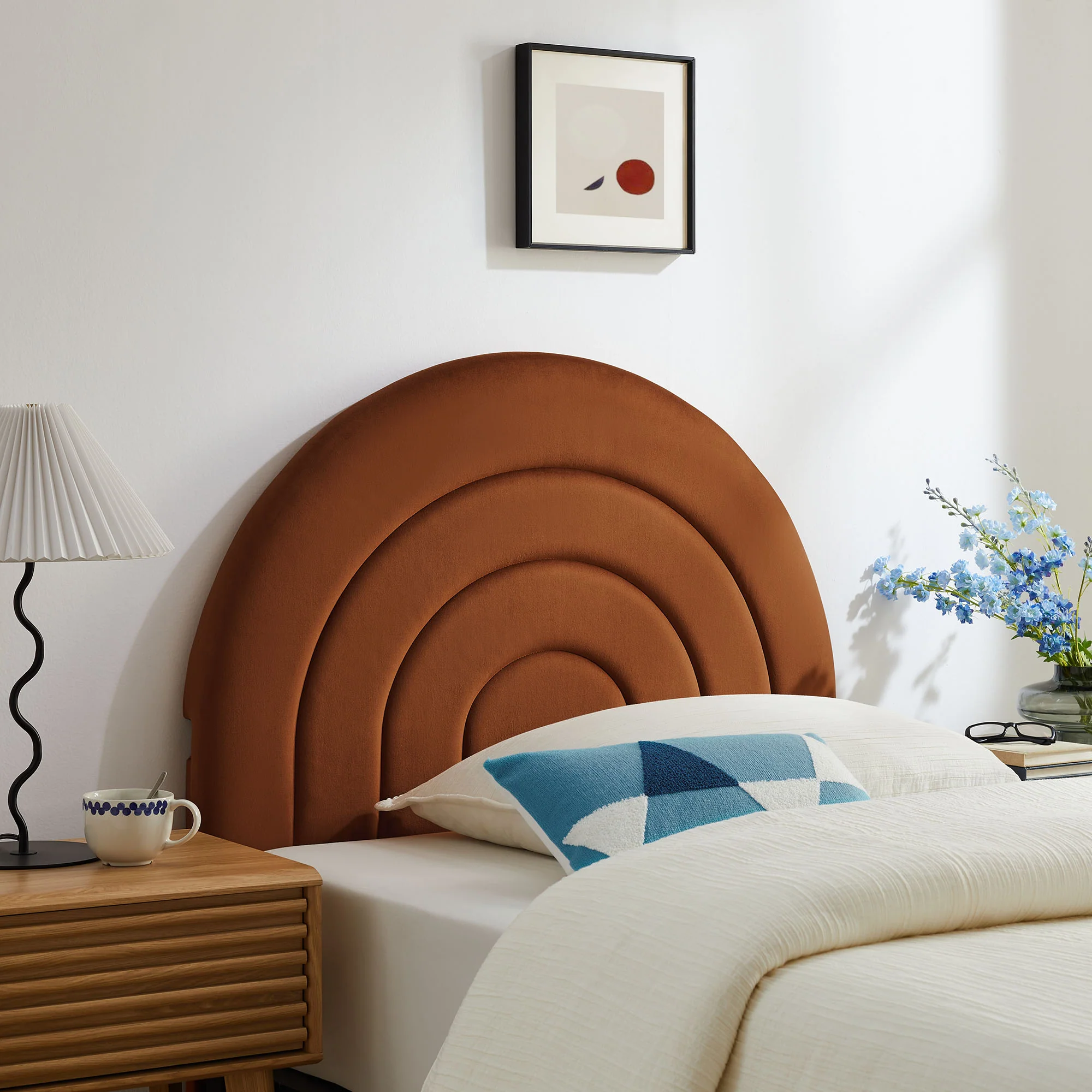 Solana Arched Performance Velvet Twin Headboard by Modway - Image 33