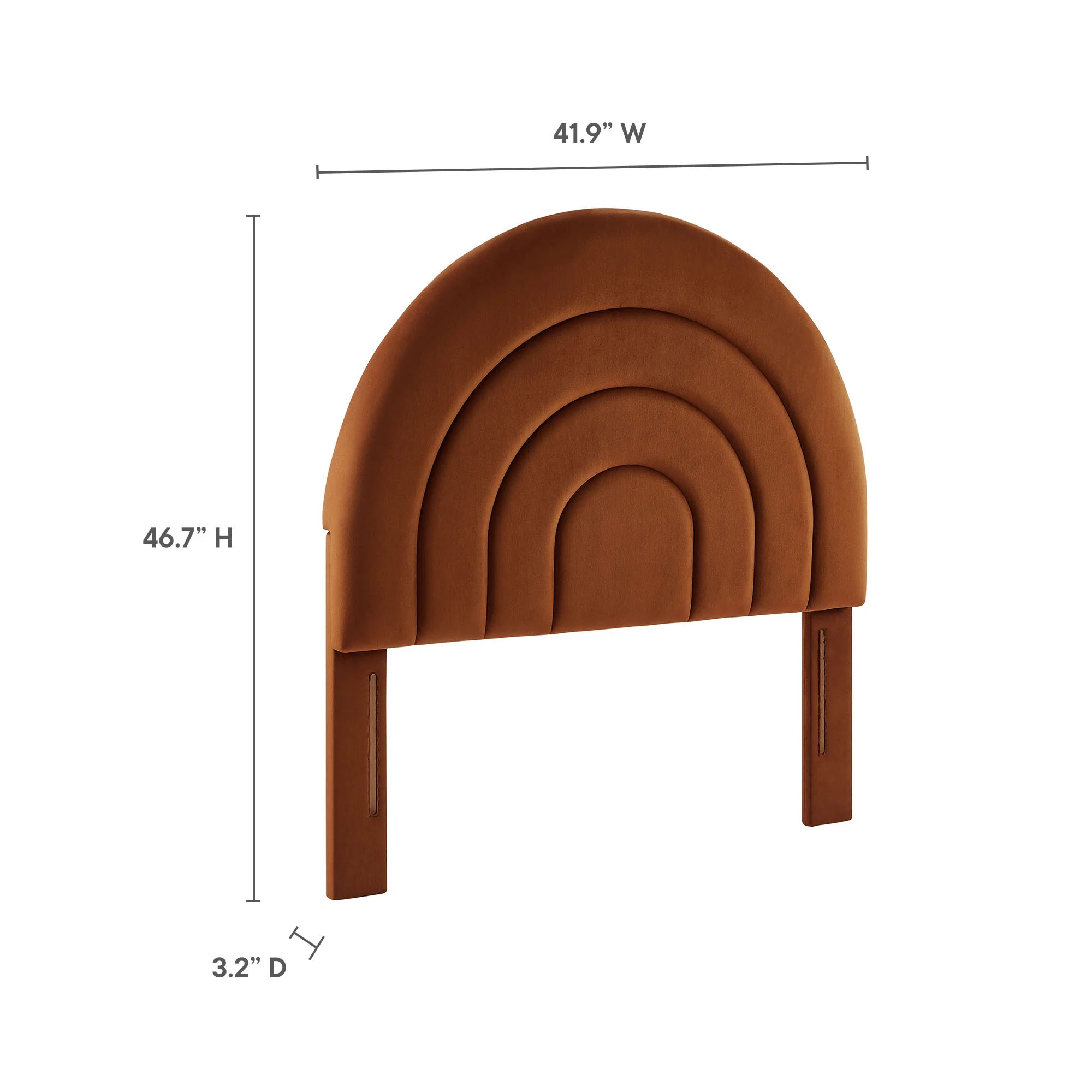 Solana Arched Performance Velvet Twin Headboard by Modway - Image 35
