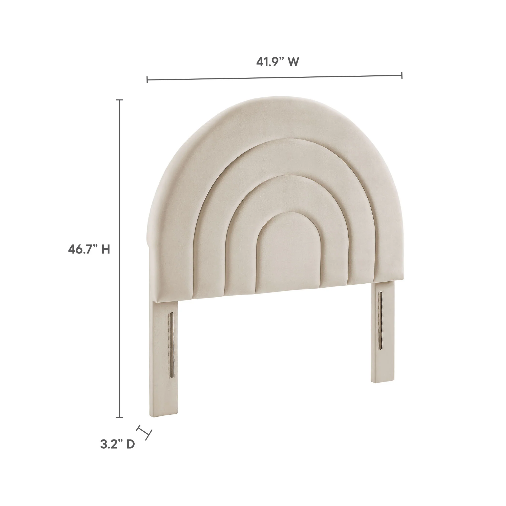 Solana Arched Performance Velvet Twin Headboard by Modway - Image 7