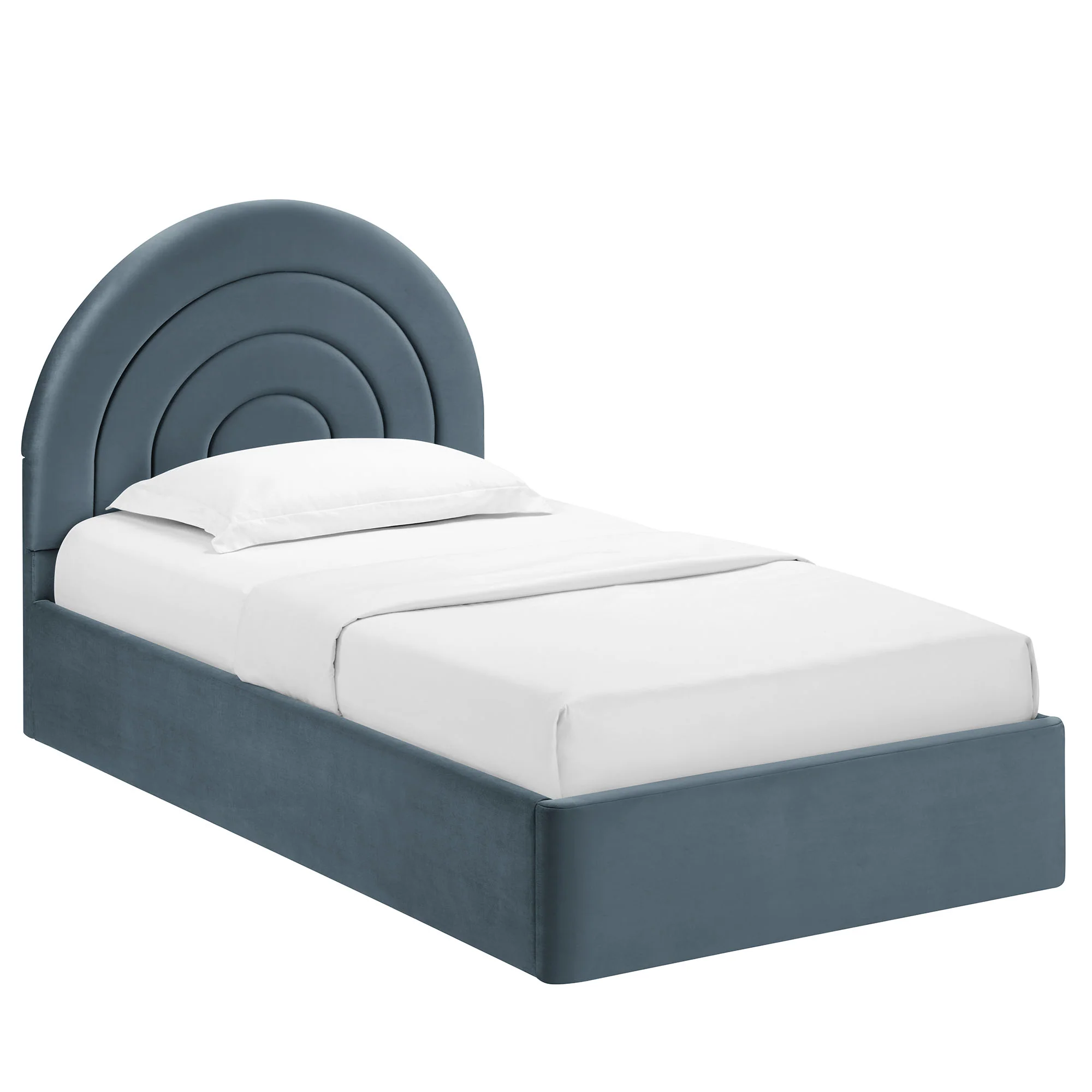 Solana Arched Performance Velvet Twin Platform Bed by Modway - Image 10