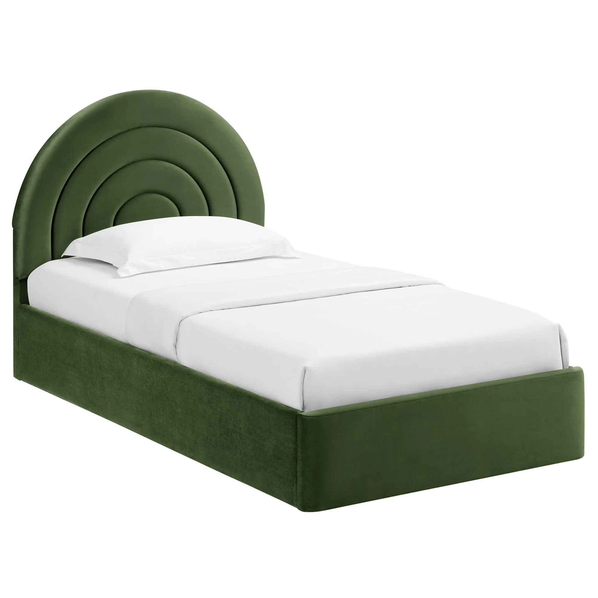 Solana Arched Performance Velvet Twin Platform Bed by Modway - Image 19