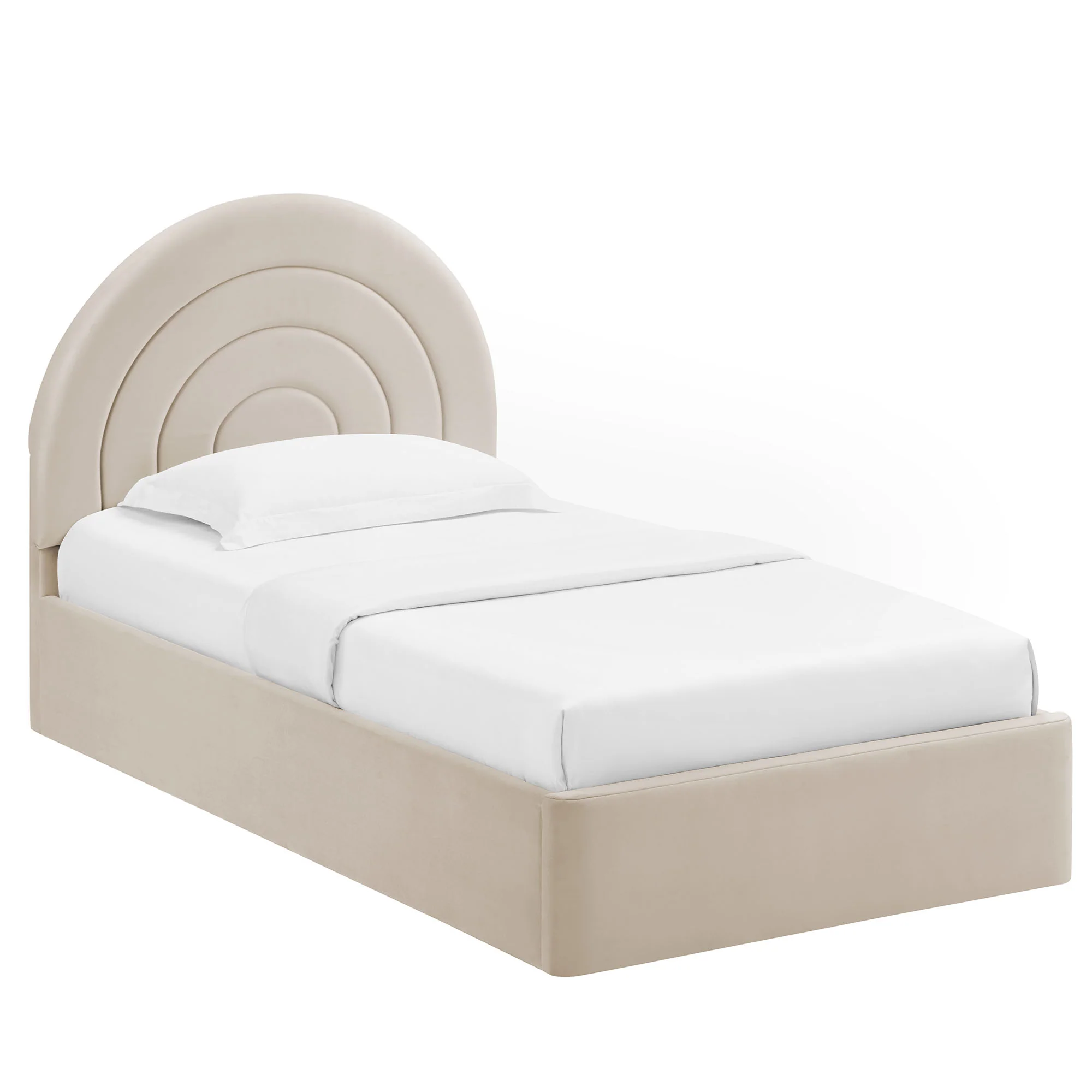 Solana Arched Performance Velvet Twin Platform Bed by Modway - Image 2