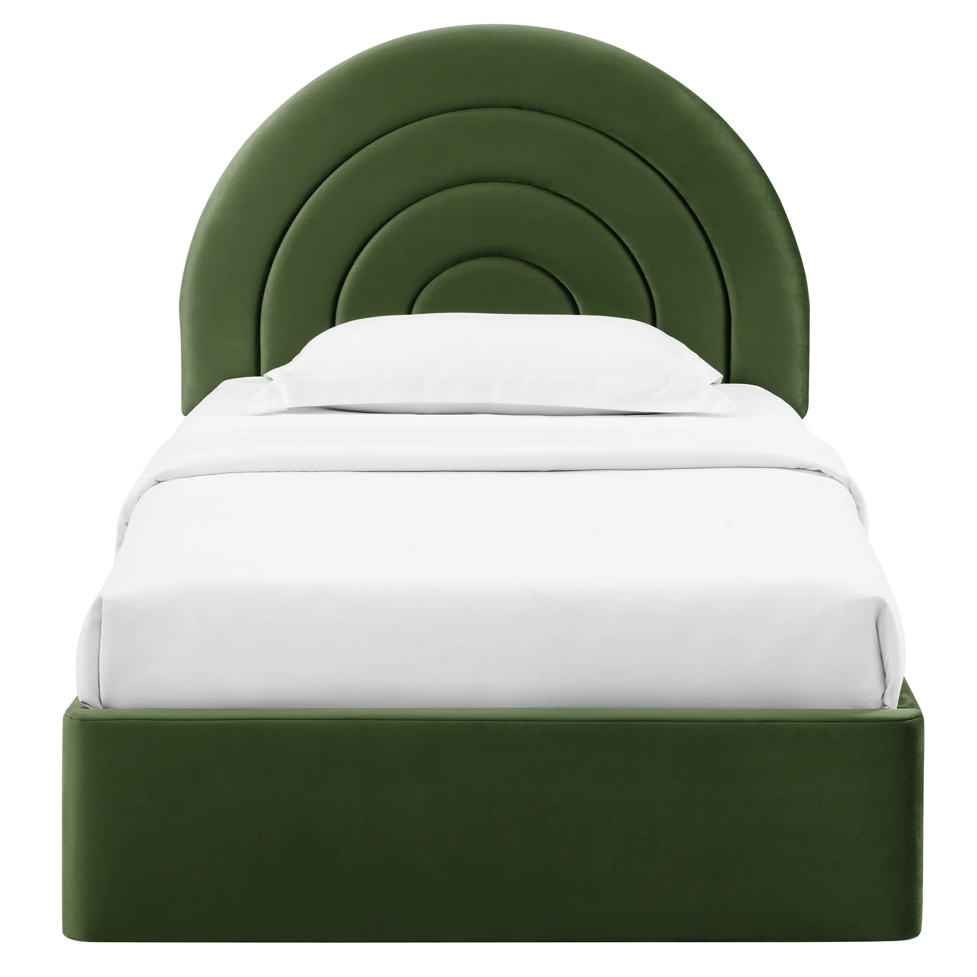 Solana Arched Performance Velvet Twin Platform Bed by Modway - Image 22