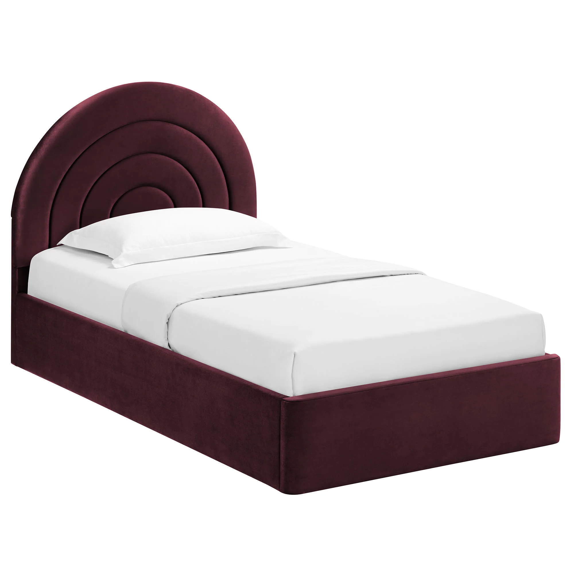 Solana Arched Performance Velvet Twin Platform Bed by Modway - Image 28