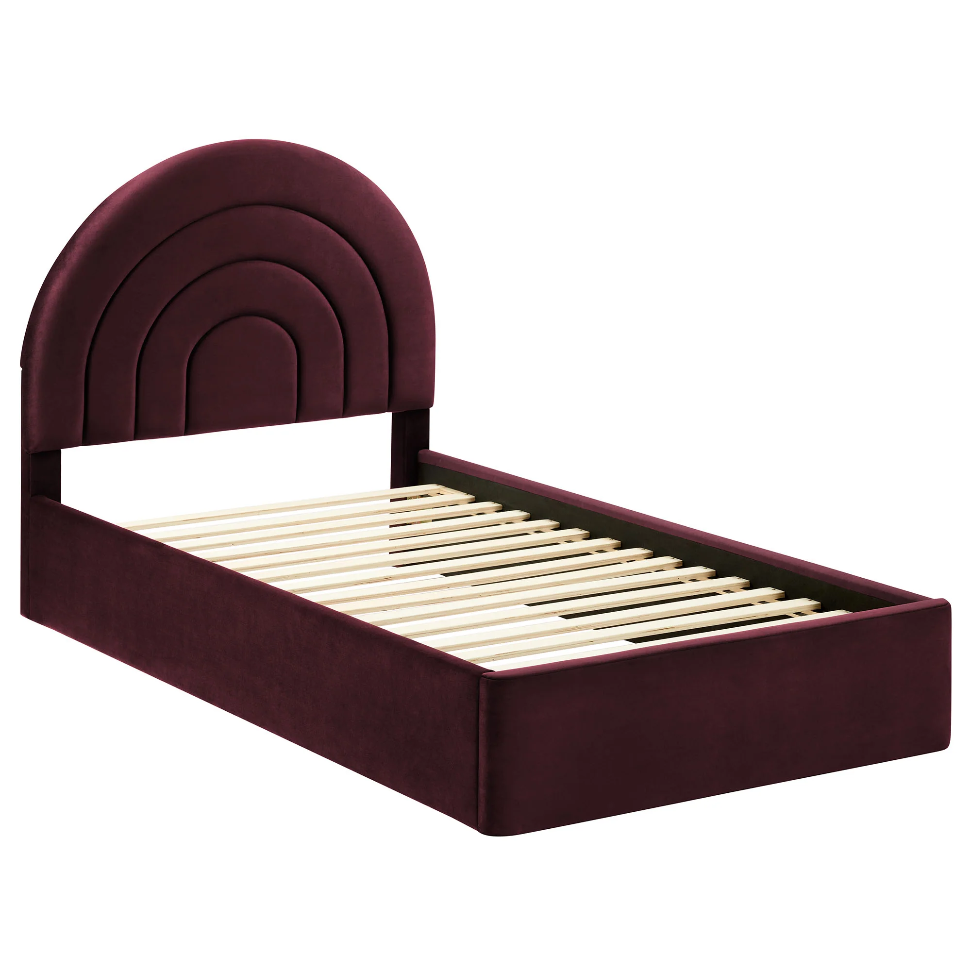 Solana Arched Performance Velvet Twin Platform Bed by Modway - Image 29