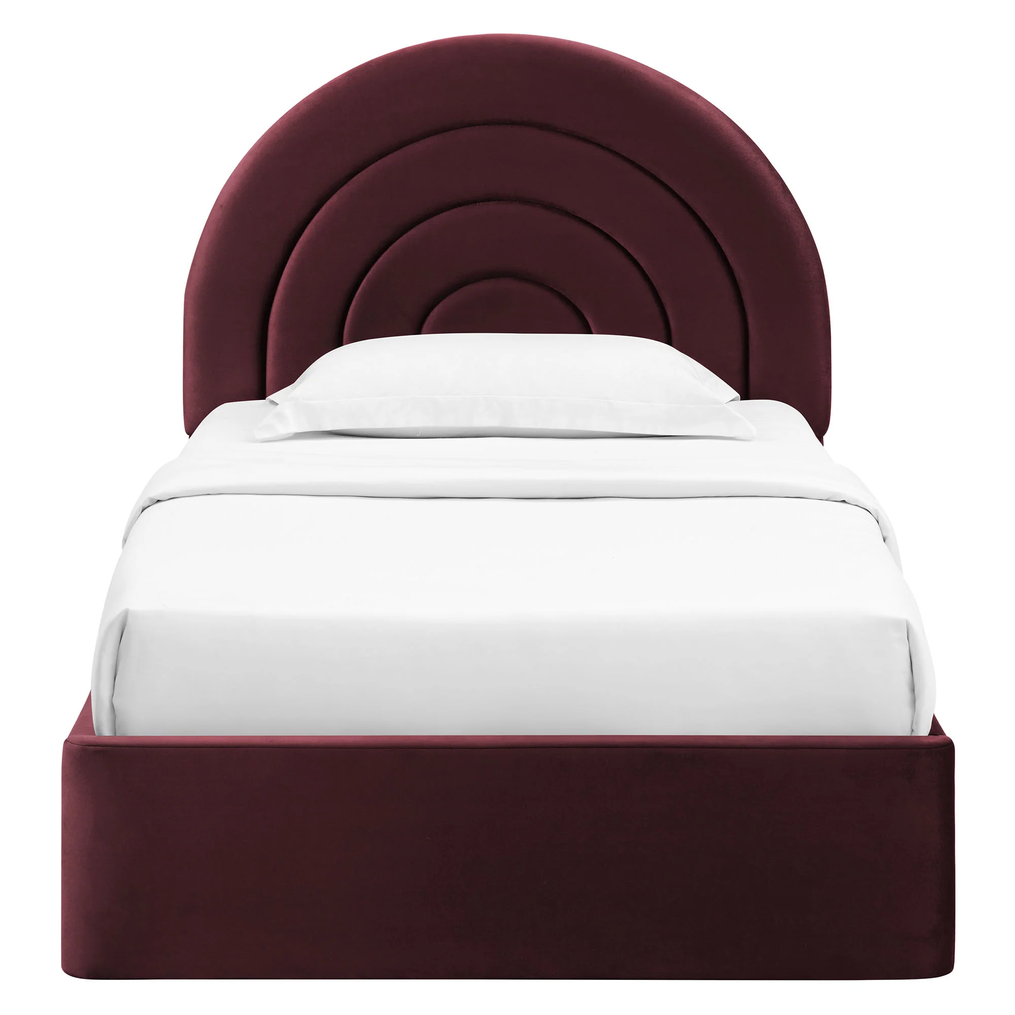 Solana Arched Performance Velvet Twin Platform Bed by Modway - Image 31