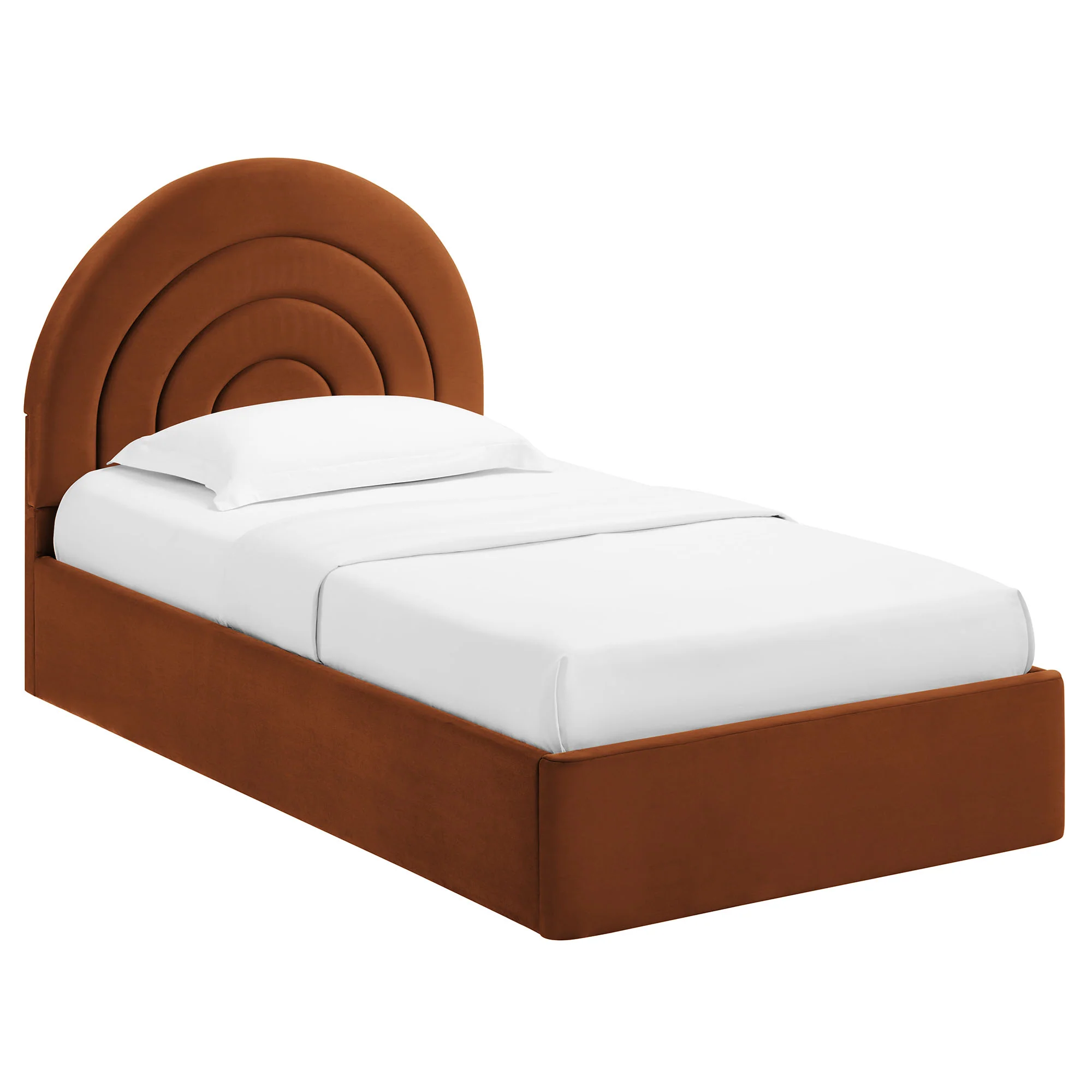 Solana Arched Performance Velvet Twin Platform Bed by Modway - Image 37