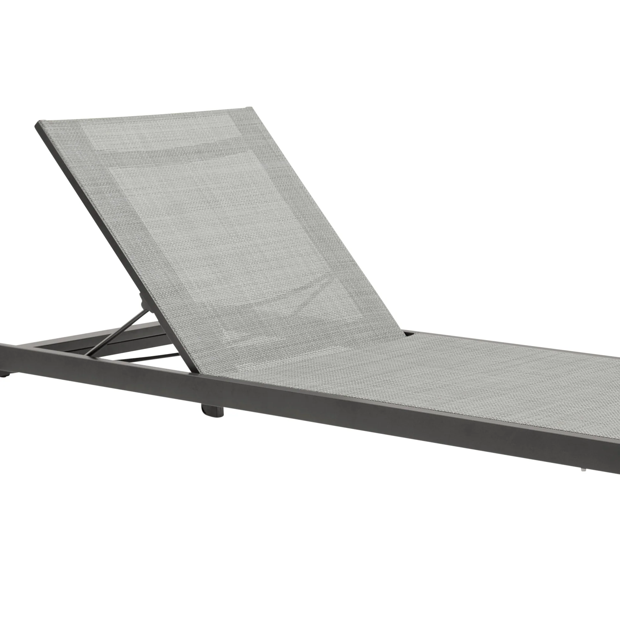 Solana Outdoor Dark Grey Aluminum Stacking Chaise Lounge Chair Set of 2 By Armen Living - Image 5