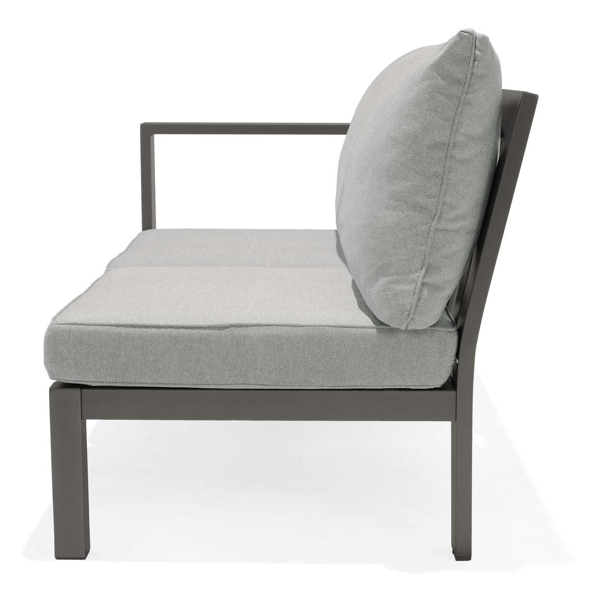 Solana Outdoor Sectional in Cosmos Finish with Grey Cushions By Armen Living - Image 5