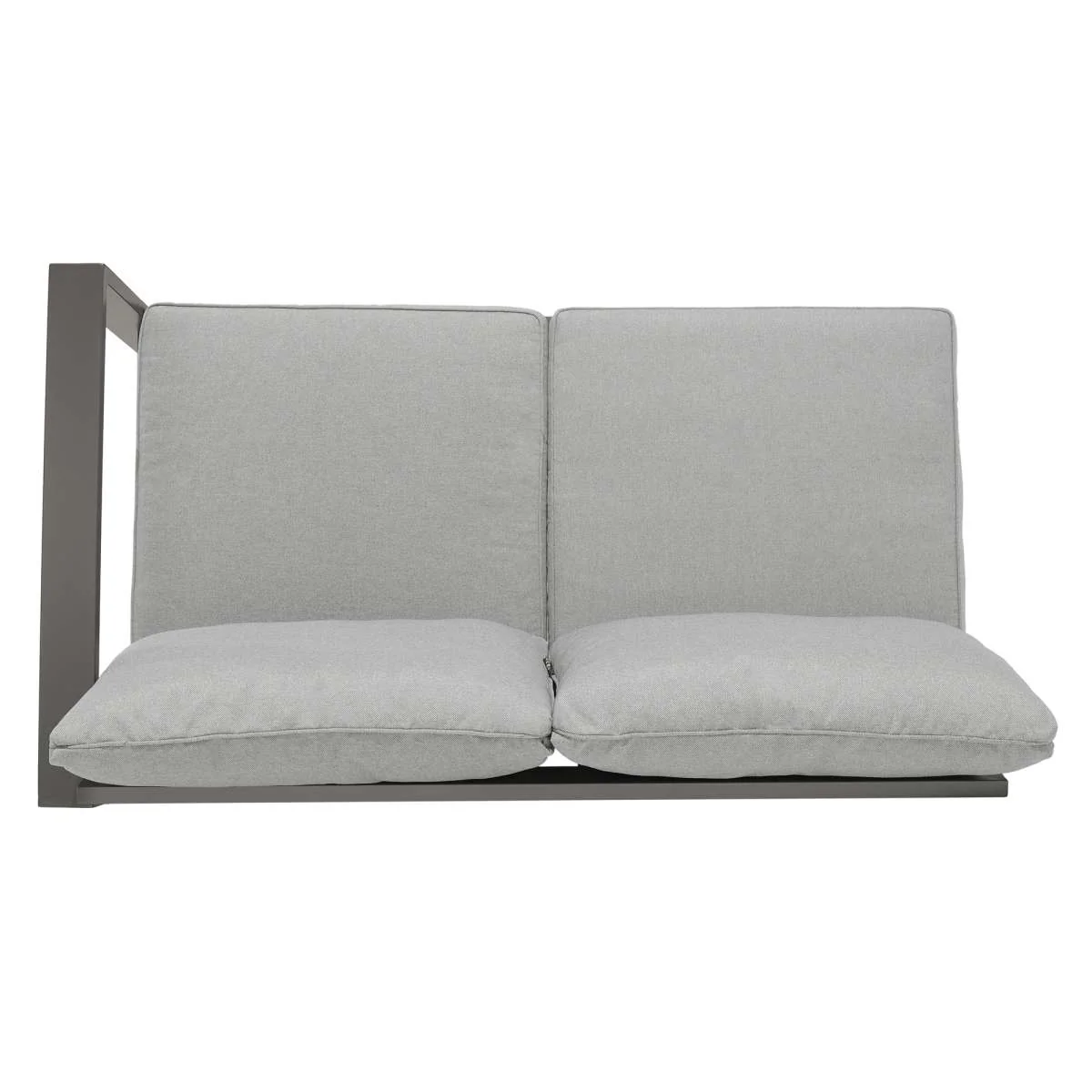 Solana Outdoor Sectional in Cosmos Finish with Grey Cushions By Armen Living - Image 6