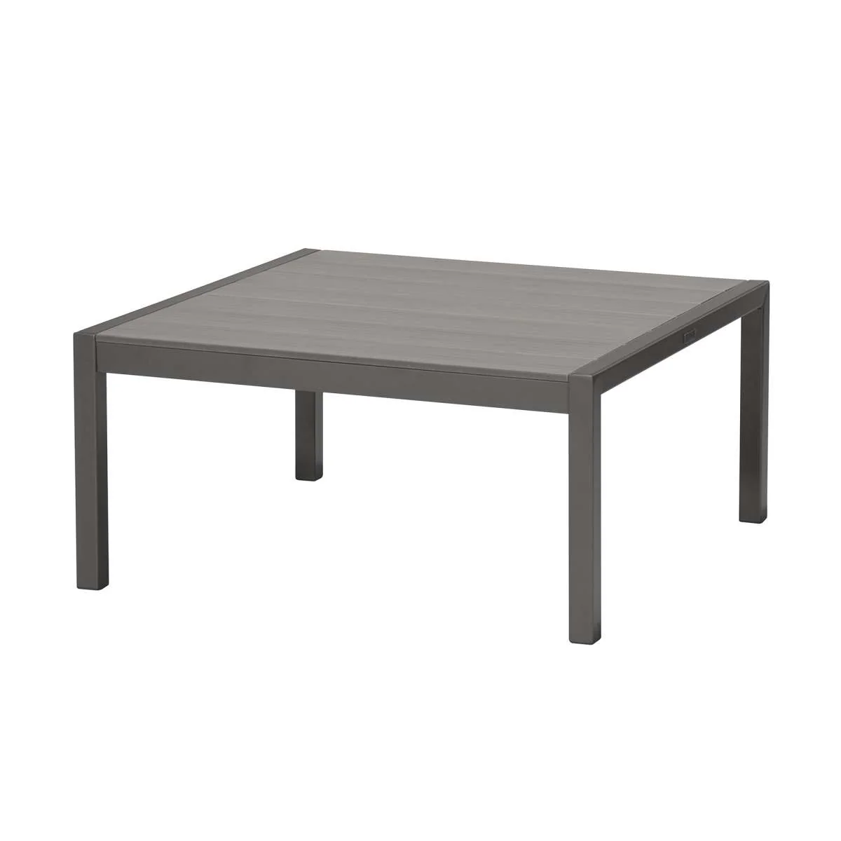 Solana Outdoor Sectional Set in Cosmos Finish with Grey Cushions and Coffee Table By Armen Living - Image 3
